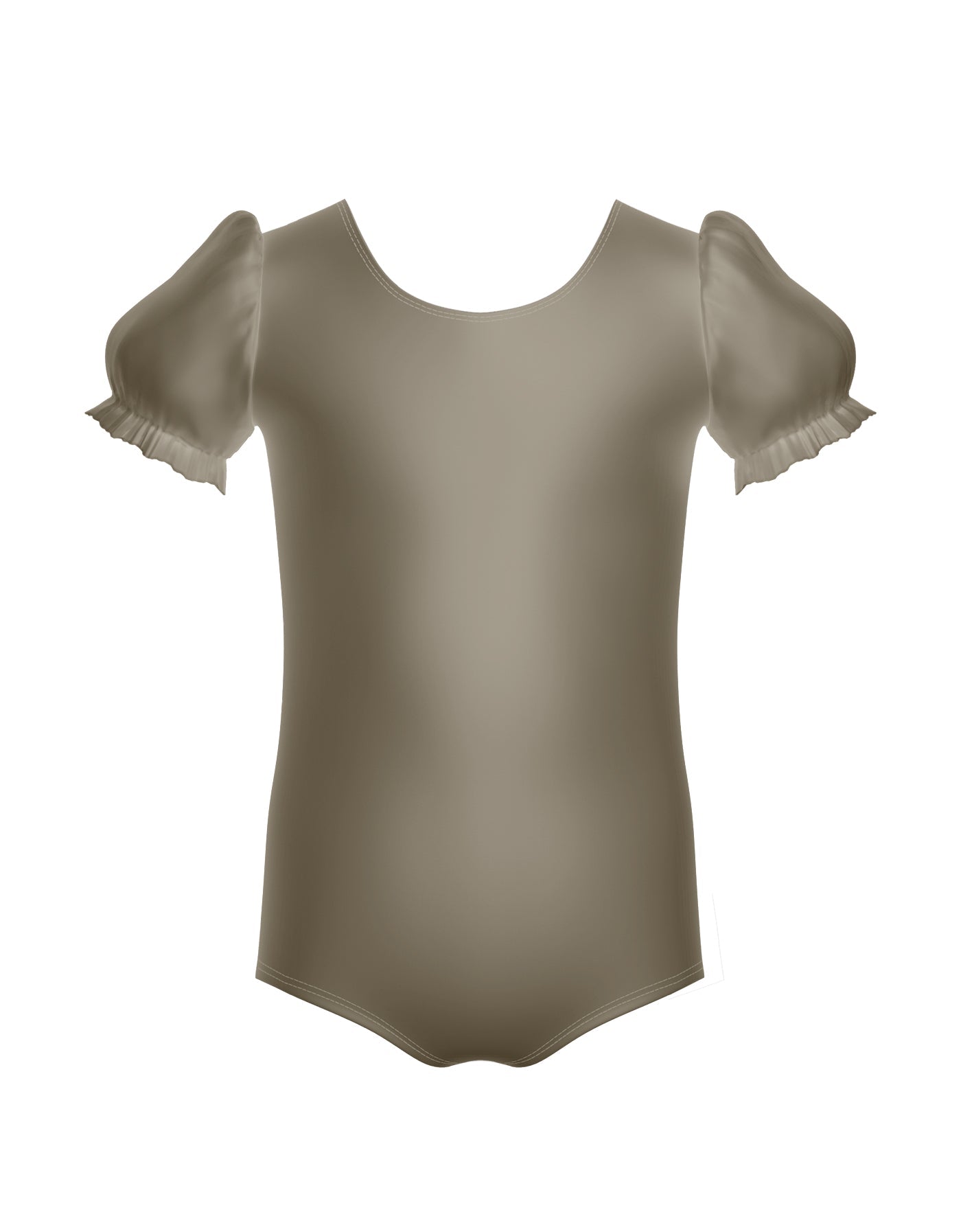 Solid Lycra Puff Sleeve Leotard