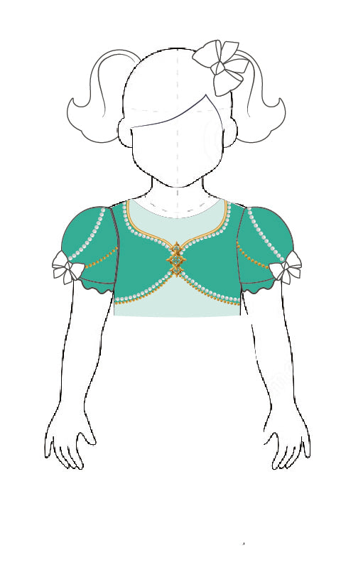 Genie Puff Sleeve Crop Top - Lycra