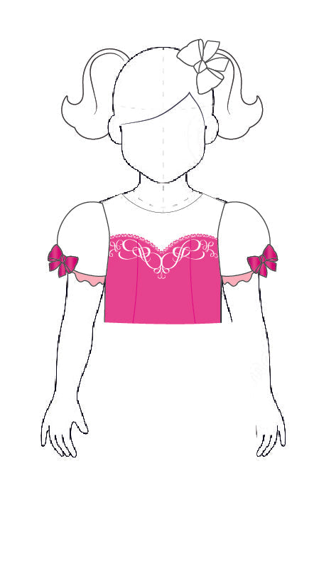 Sleeping Princess Puff Sleeve Crop Top
