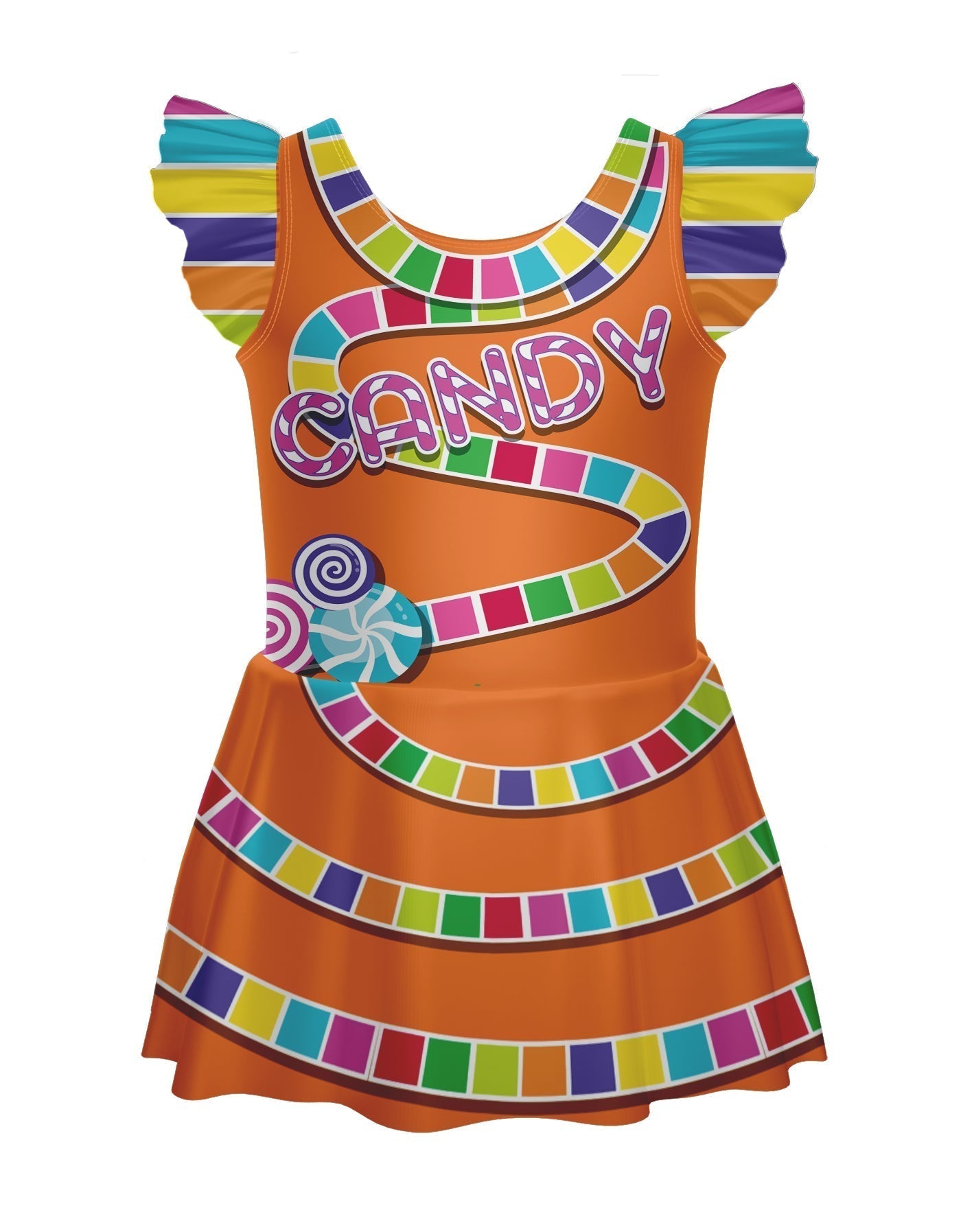 Candy Land Tank with Gather Sleeve Dress