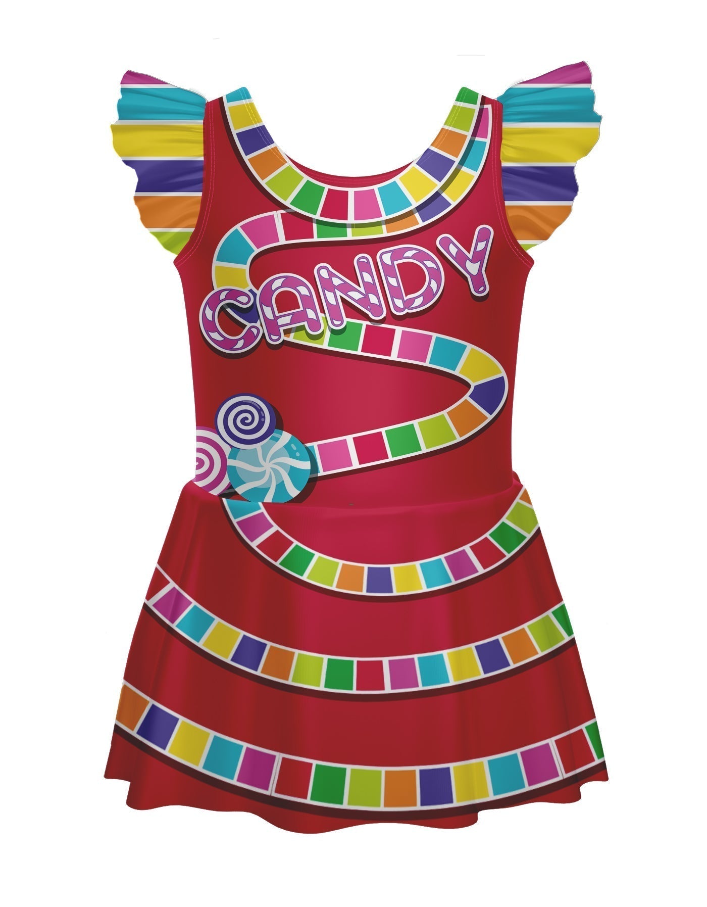 Candy Land Tank with Gather Sleeve Dress