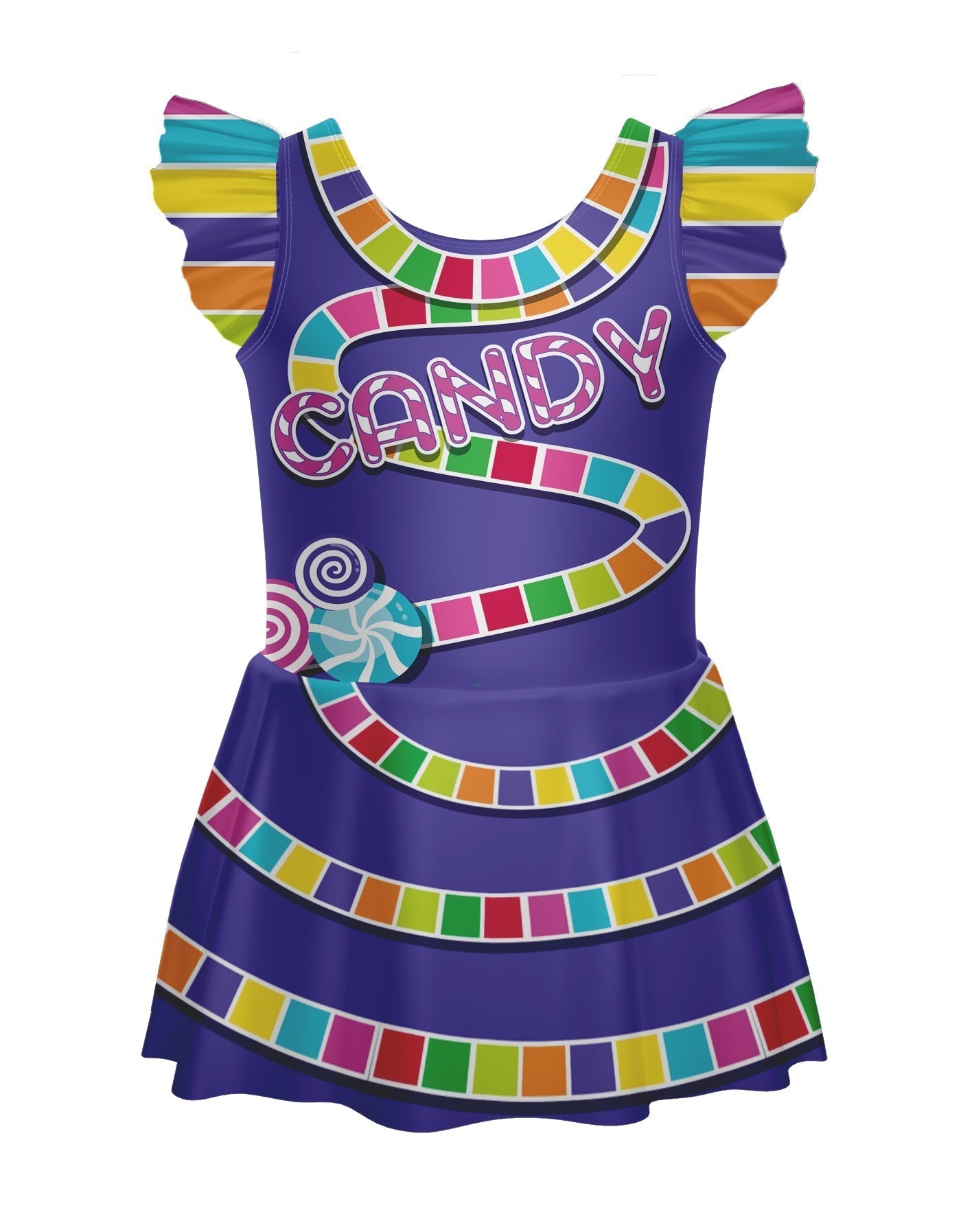 Candy Land Tank with Gather Sleeve Dress