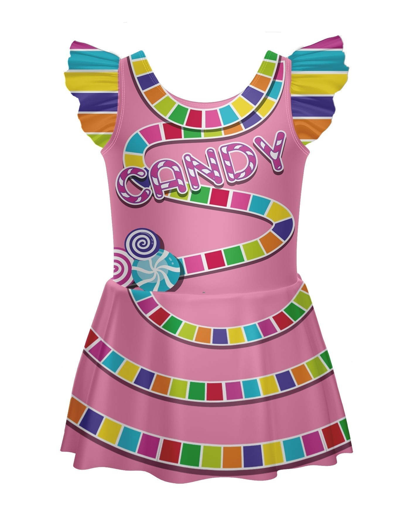 Candy Land Tank with Gather Sleeve Dress