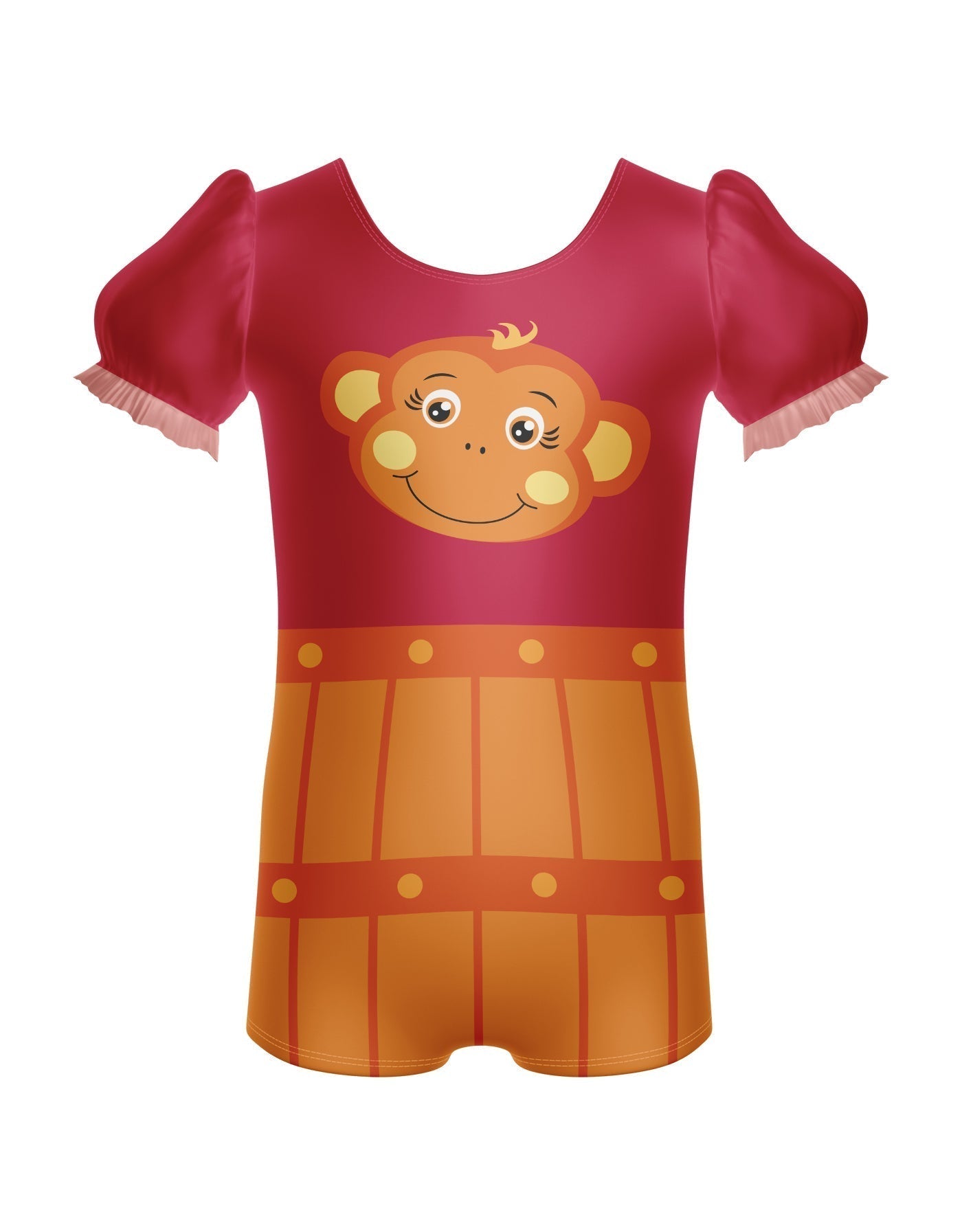 Monkey Barrel Puff Sleeve Biketard