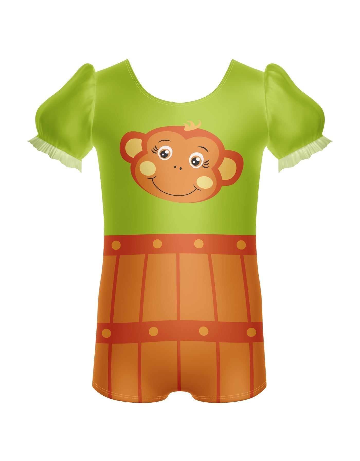 Monkey Barrel Puff Sleeve Biketard