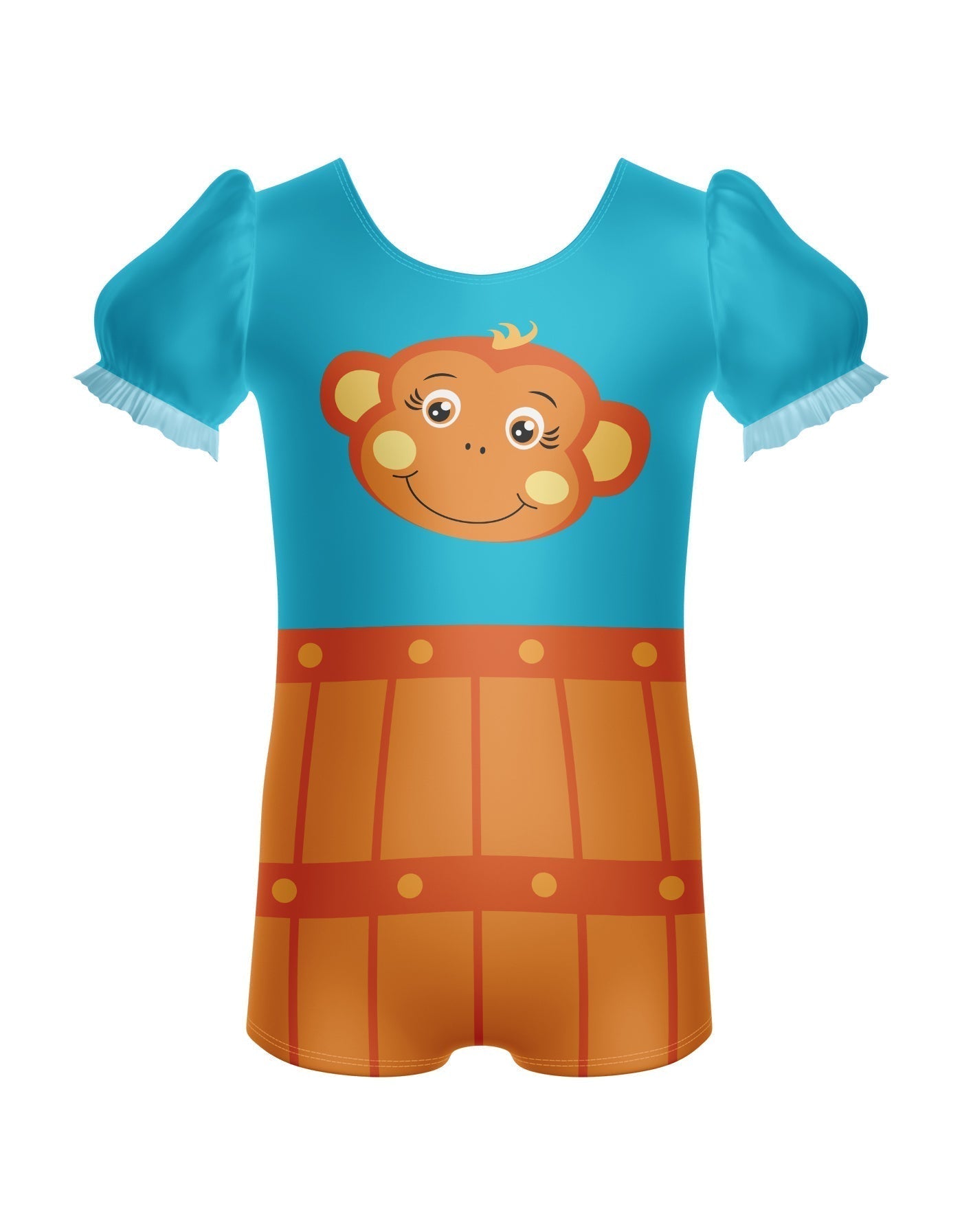 Monkey Barrel Puff Sleeve Biketard