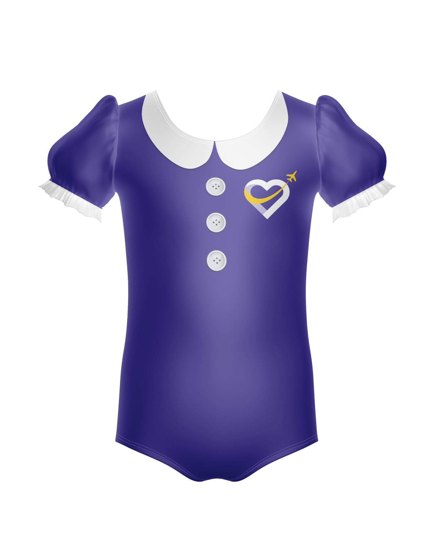 Flight Attendant Puff Sleeve Leotard