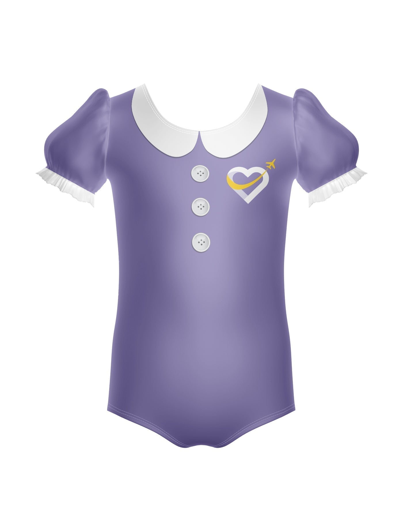 Flight Attendant Puff Sleeve Leotard