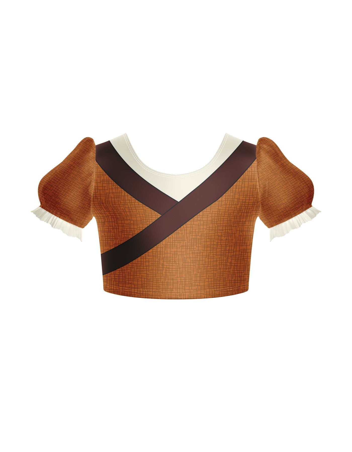Karate Animals - Red Panda - Kung Fu Panda Puff Sleeve Crop Top