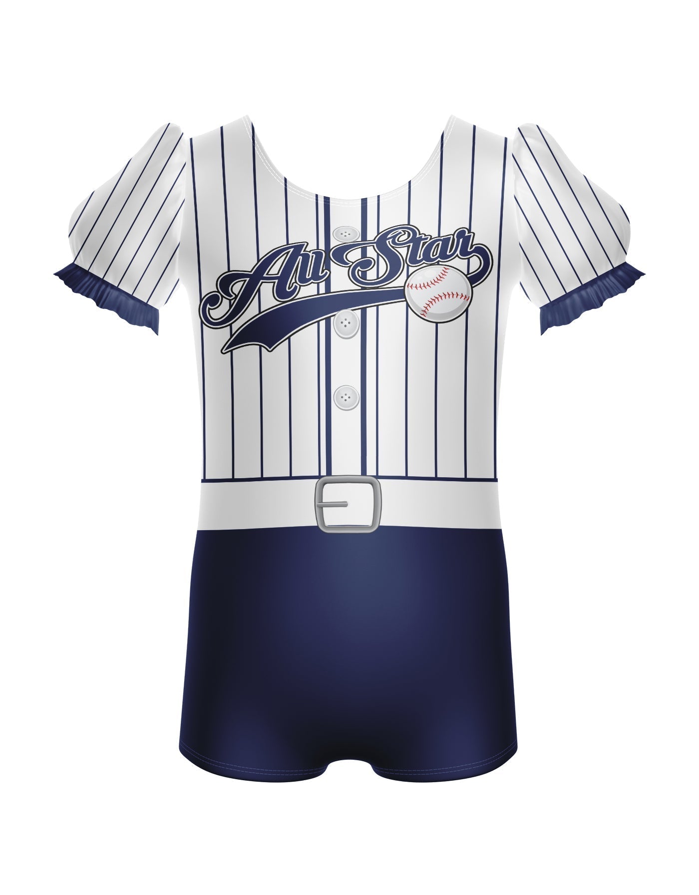 All Stars Baseball Puff Sleeve Biketard