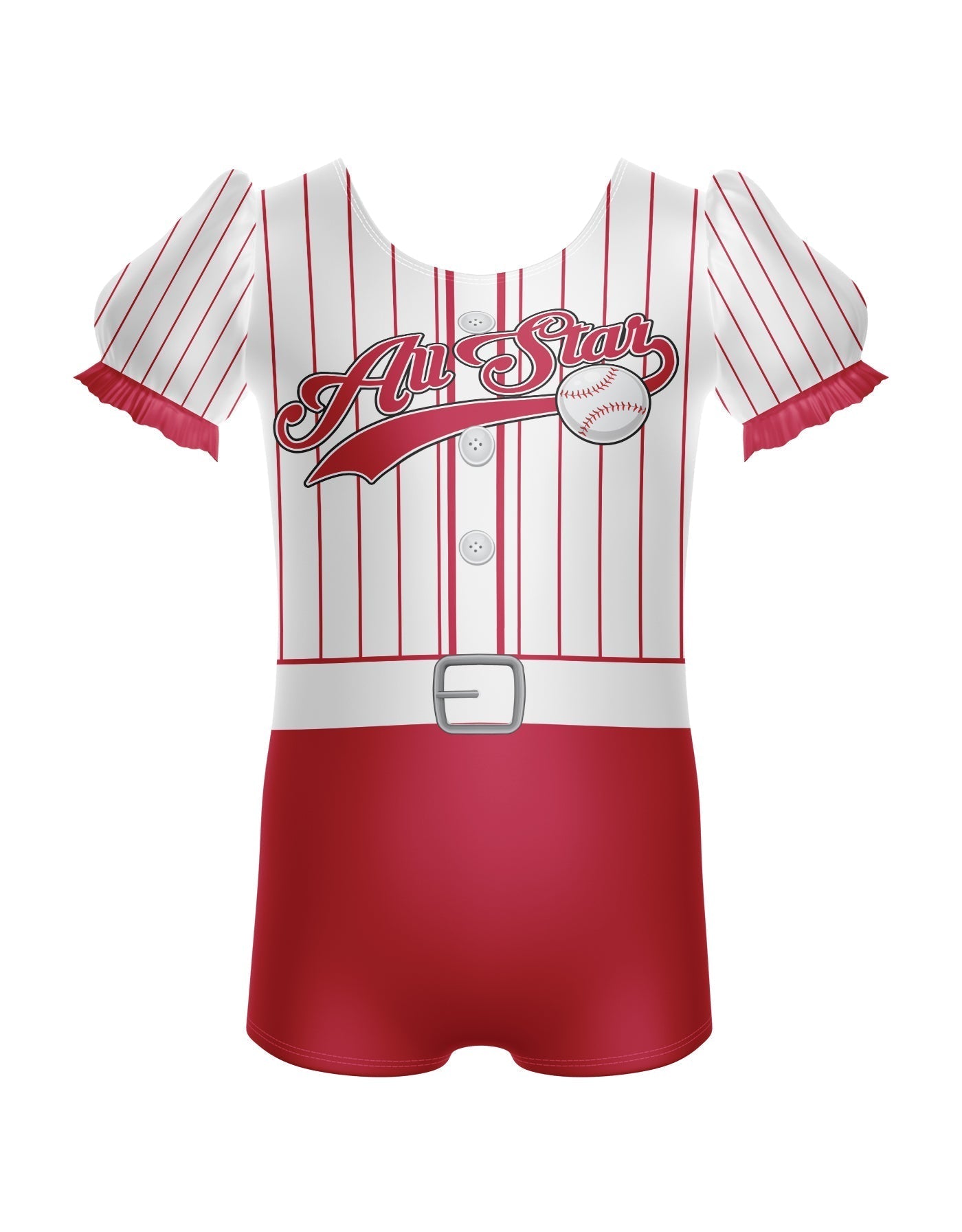 All Stars Baseball Puff Sleeve Biketard