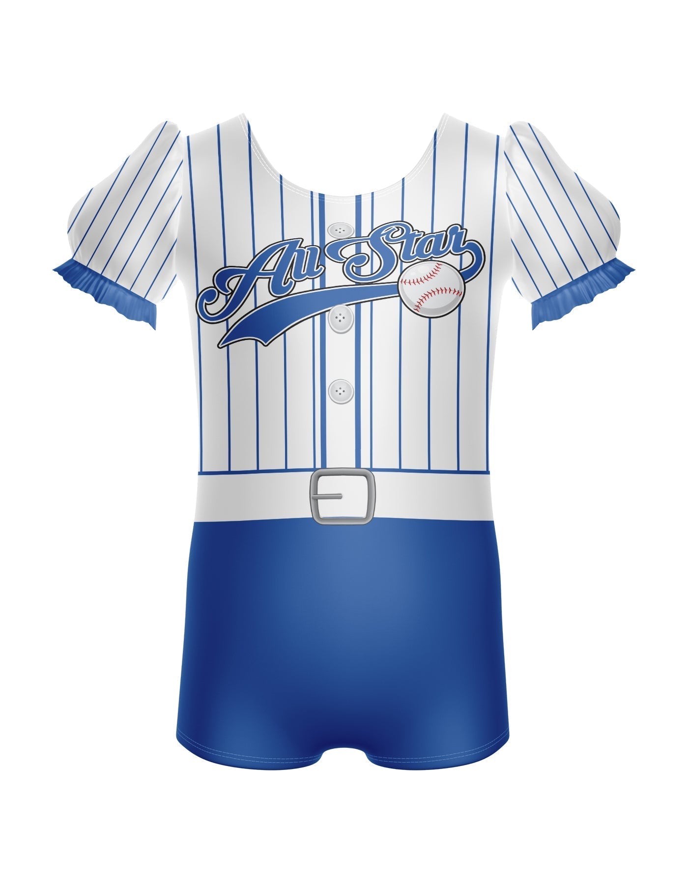 All Stars Baseball Puff Sleeve Biketard