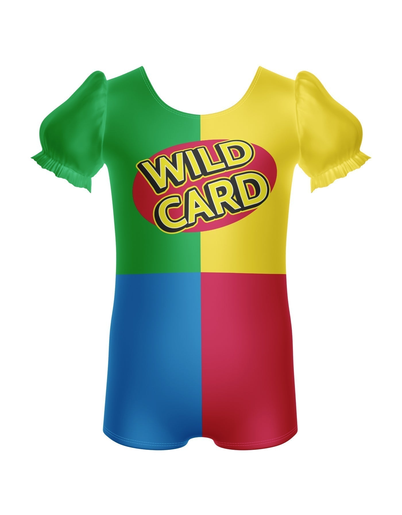 Wild Card Puff Sleeve Biketard