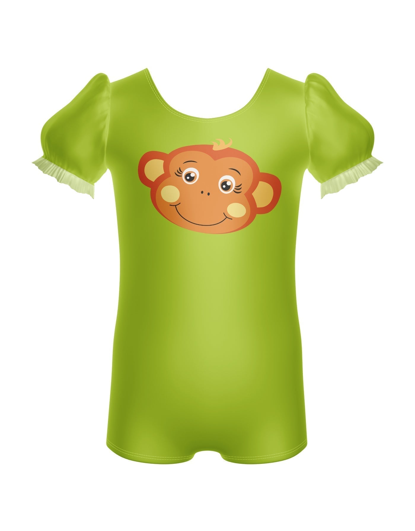 Funky Monkey Puff Sleeve Biketard