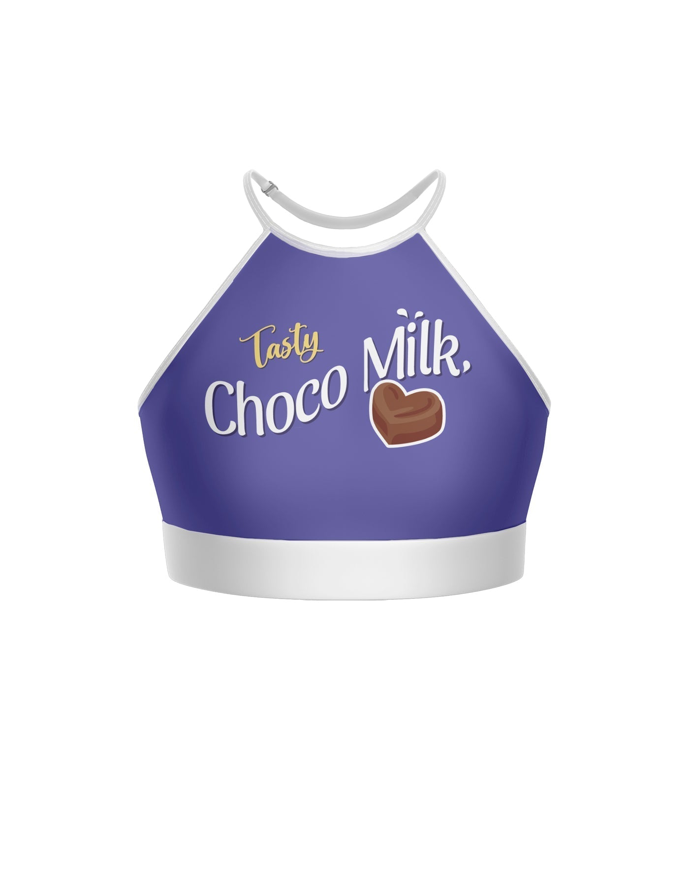 Choco Milk Halter Binding Crop Top