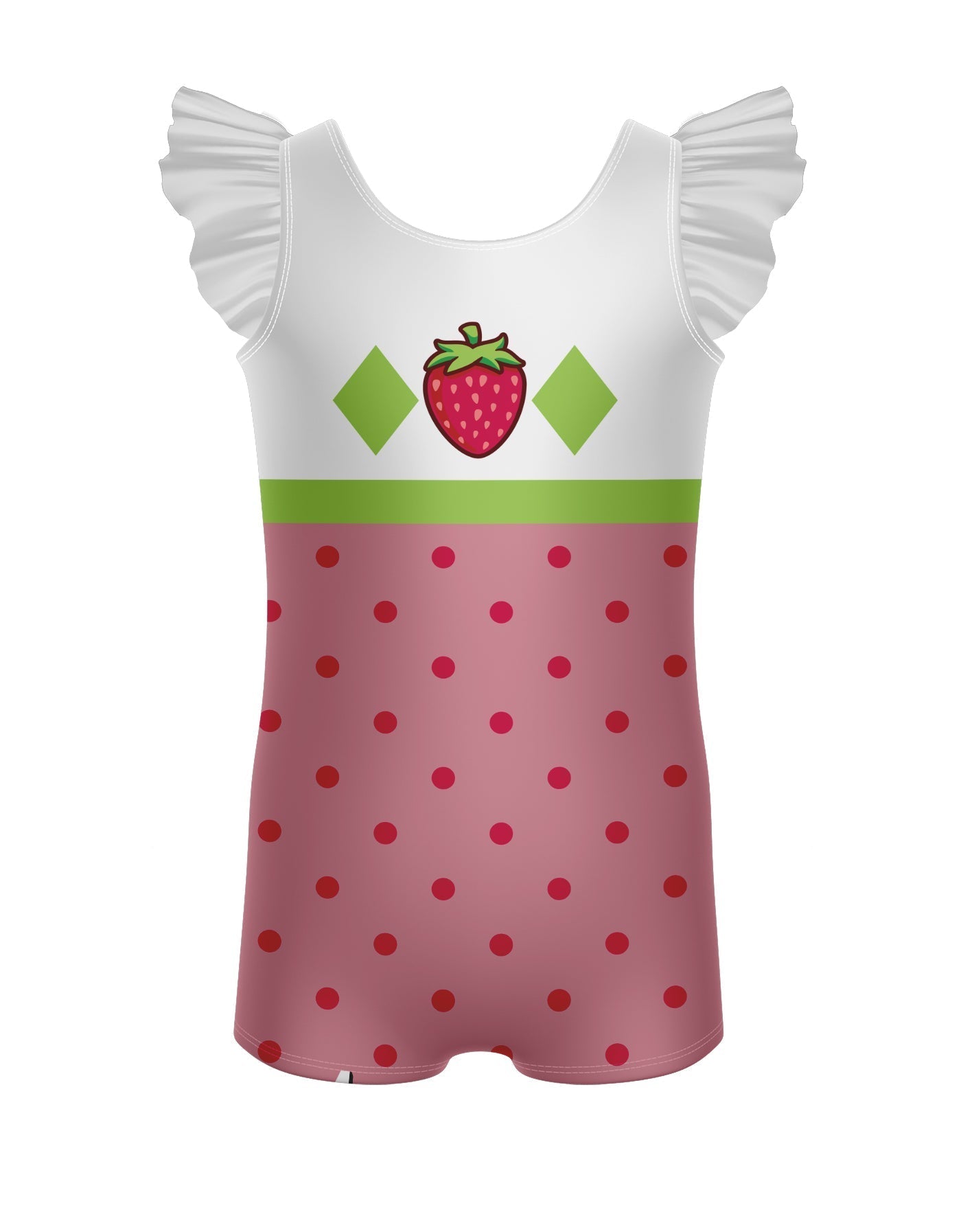 Strawberry Gal Tank Gather Sleeve Biketard