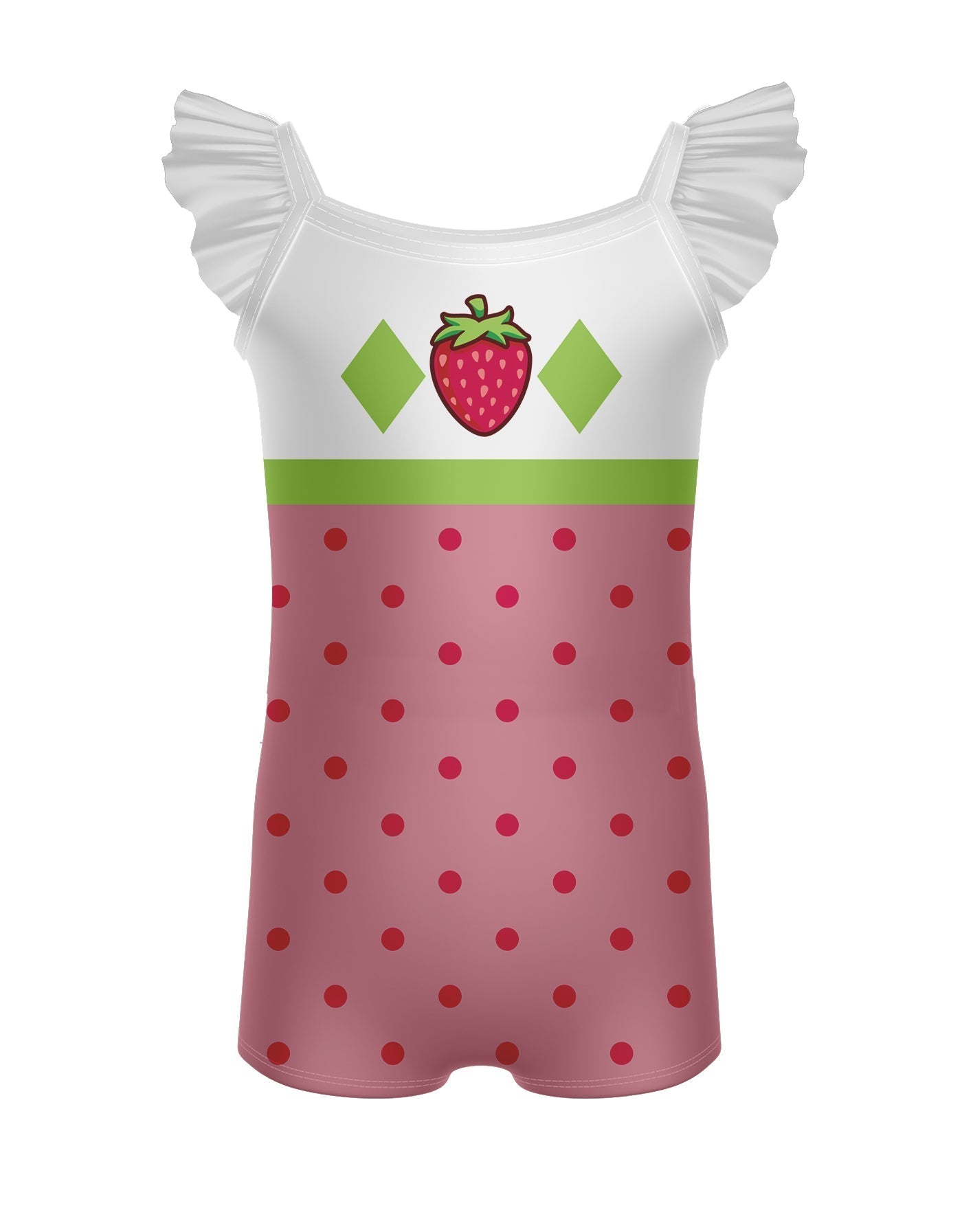 Strawberry Gal Camisole Flutter Sleeve Biketard