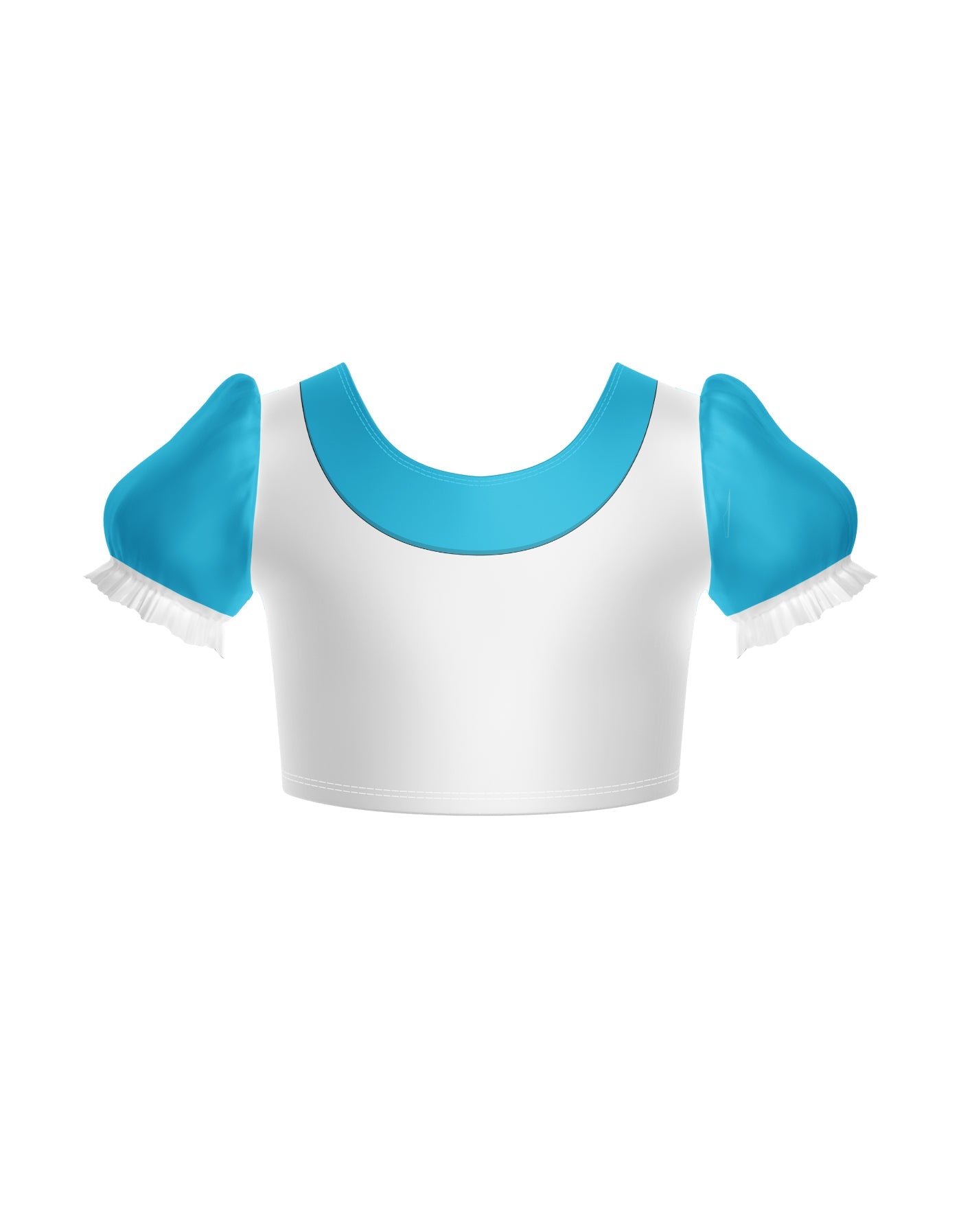 Smurfettes Puff Sleeve Crop Top