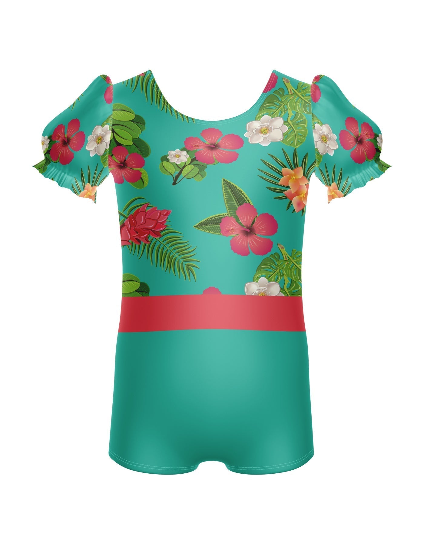 Tropicoco Puff Sleeve Biketard