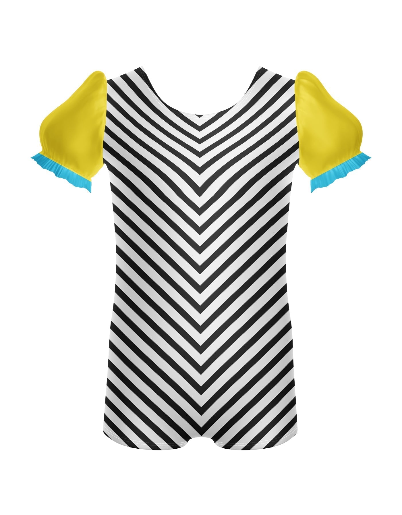 Banana Split Puff Sleeve Biketard