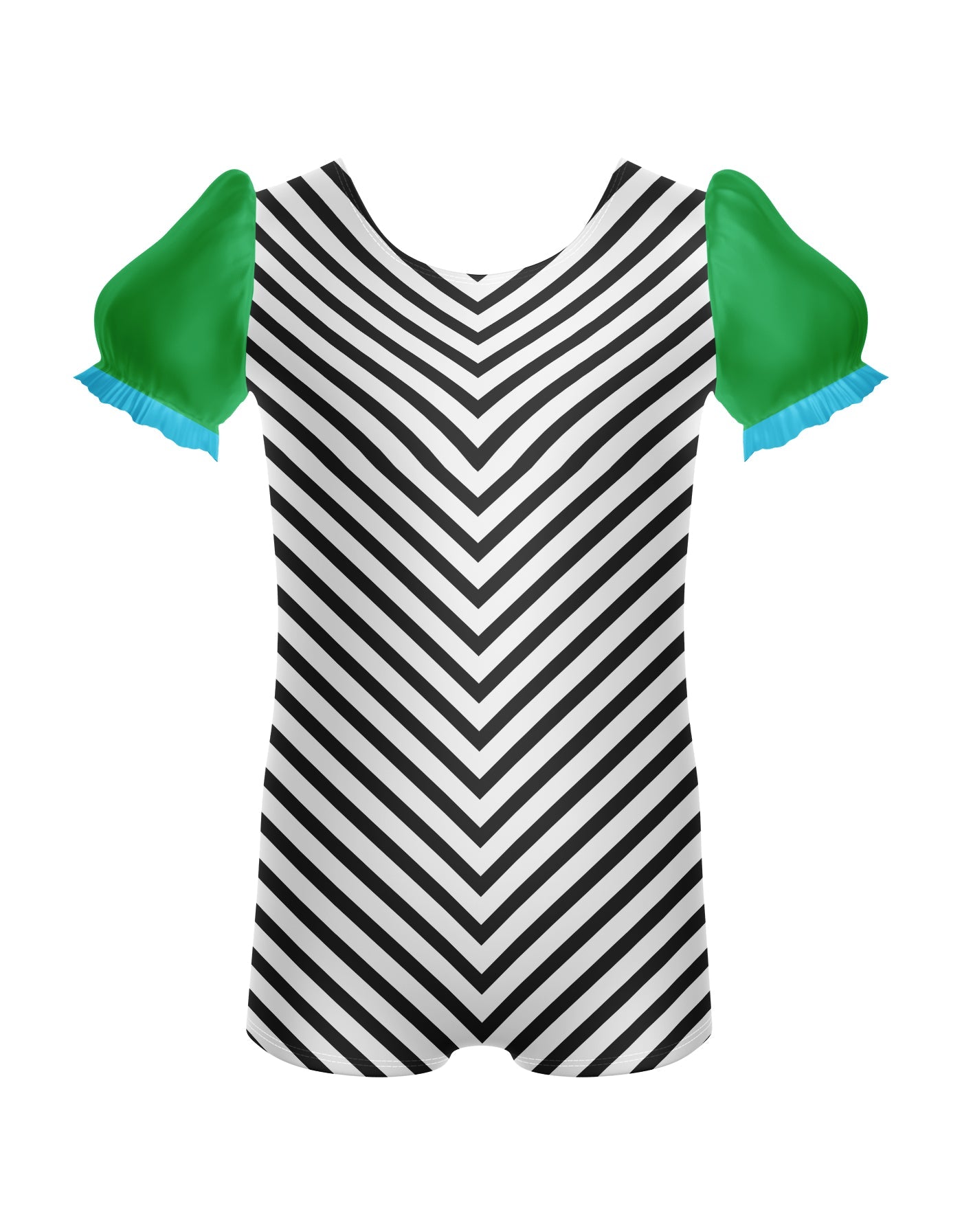 Banana Split Puff Sleeve Biketard