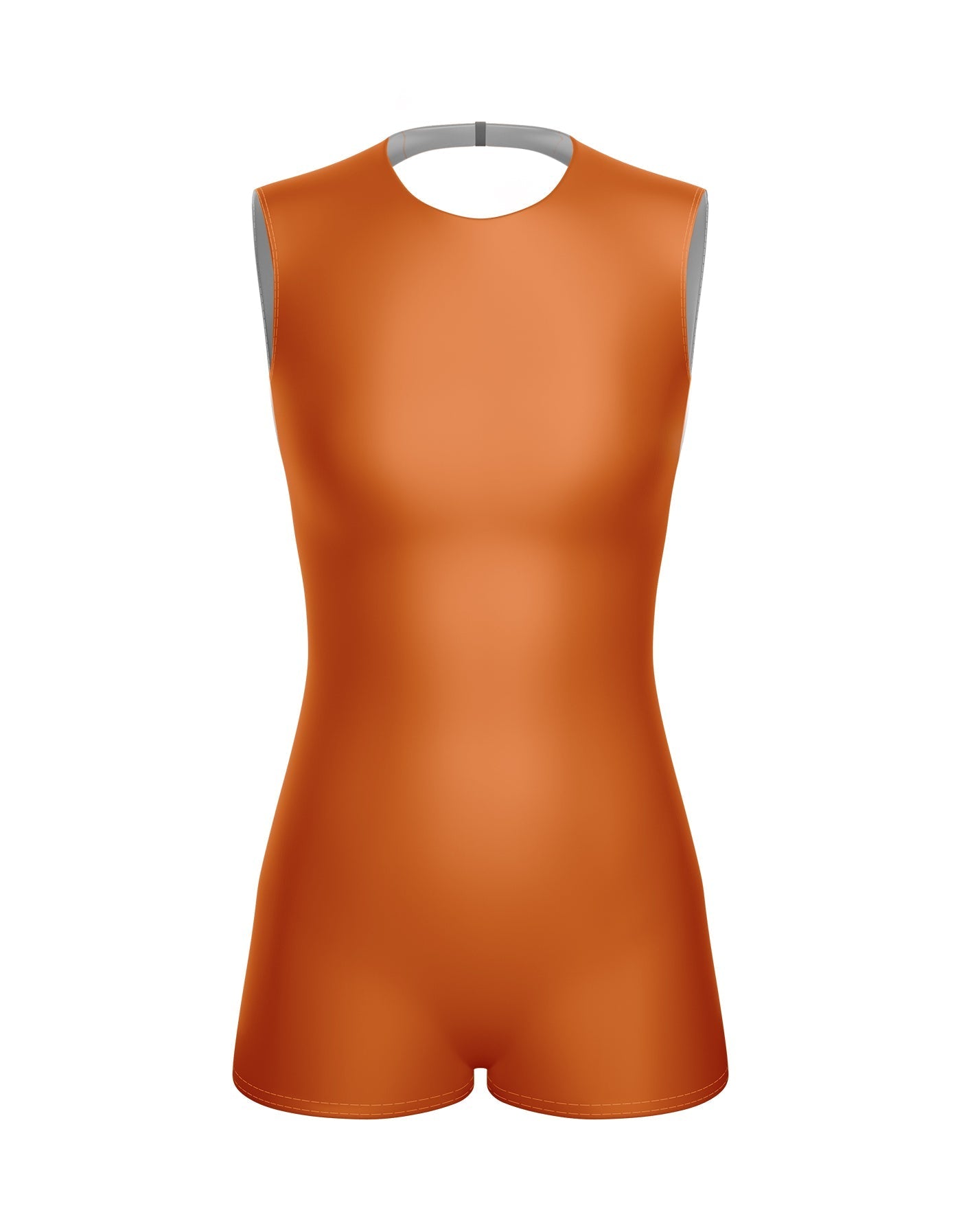 Solid Lycra Sleeveless Open Back Biketard
