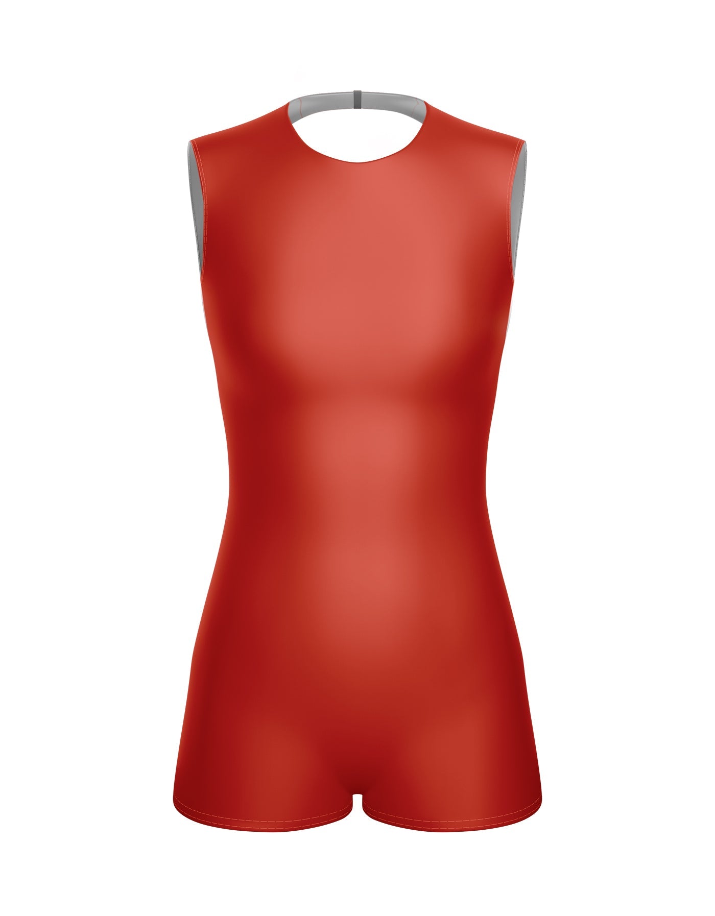 Solid Lycra Sleeveless Open Back Biketard