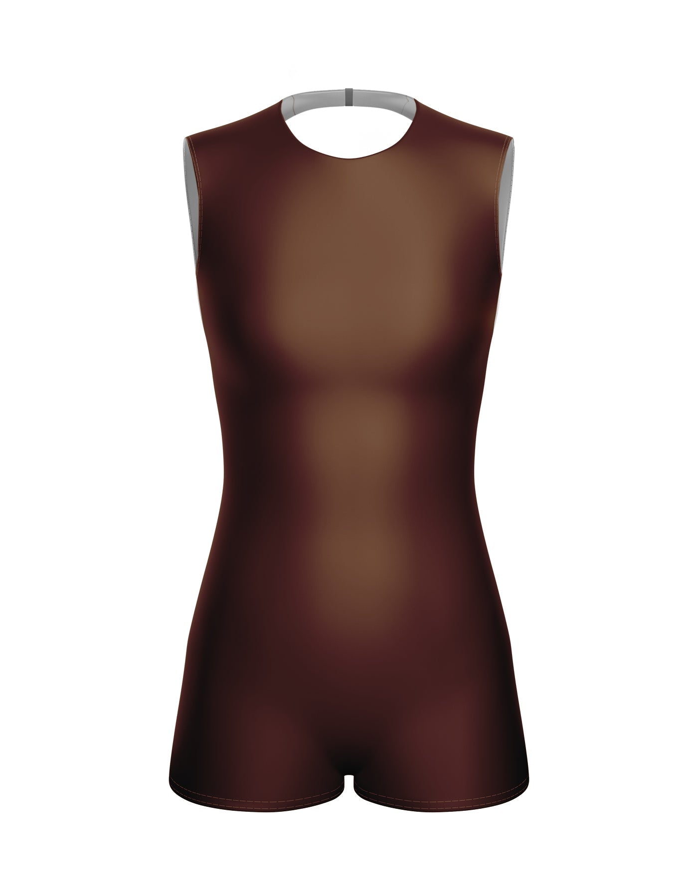 Solid Lycra Sleeveless Open Back Biketard