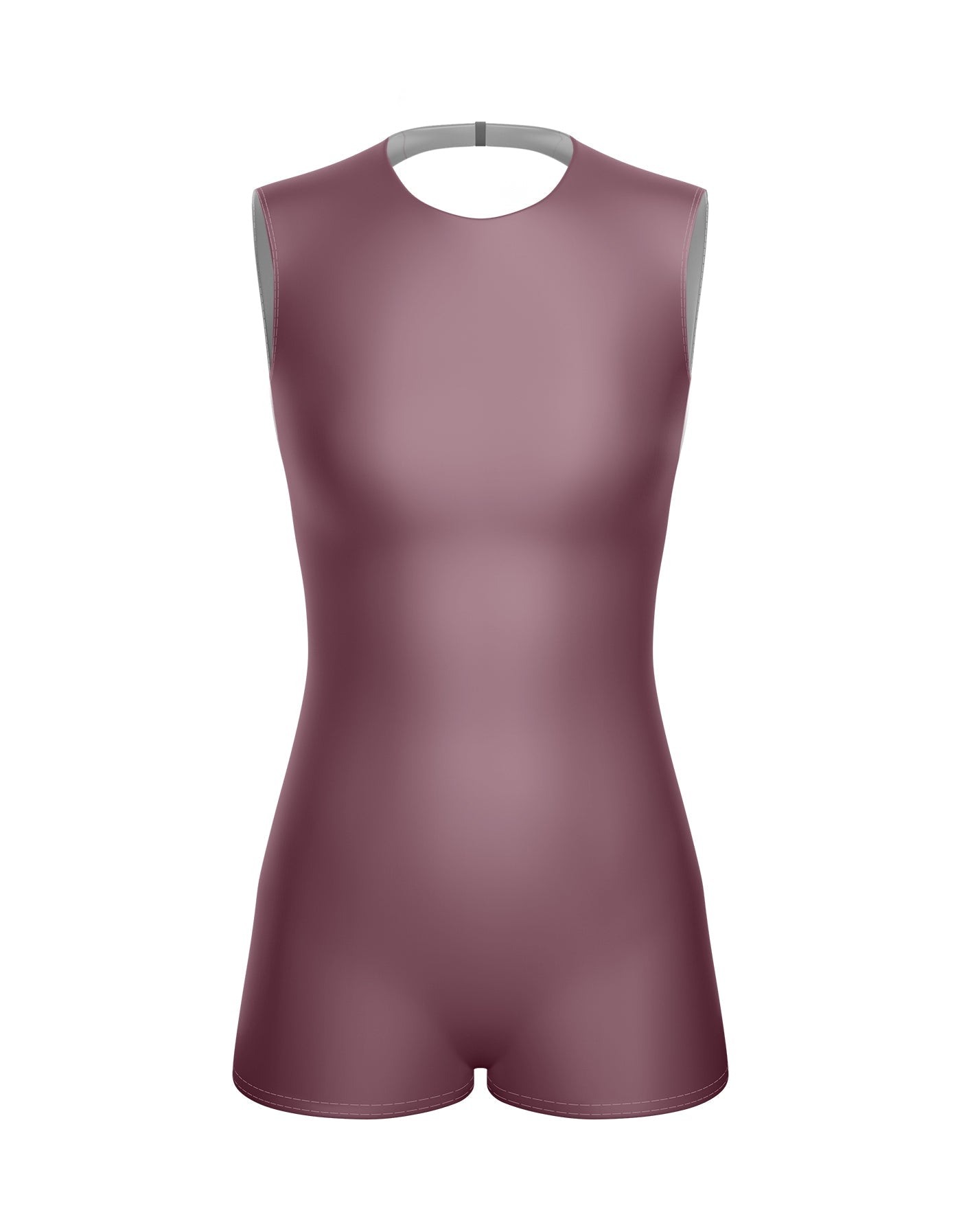 Solid Lycra Sleeveless Open Back Biketard