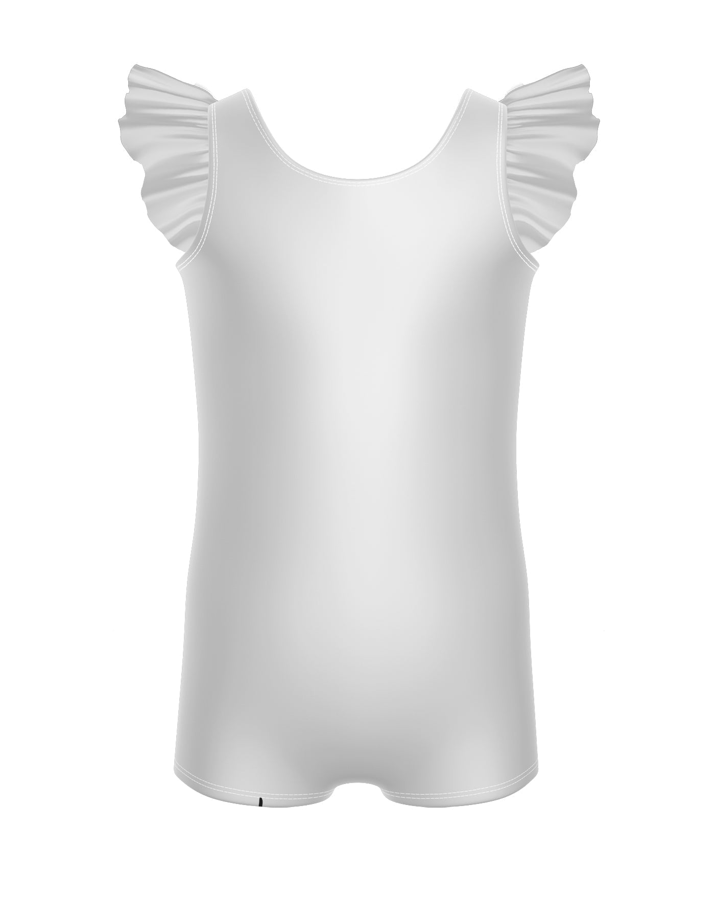 Solid Lycra Tank with Gather Sleeve Leotard