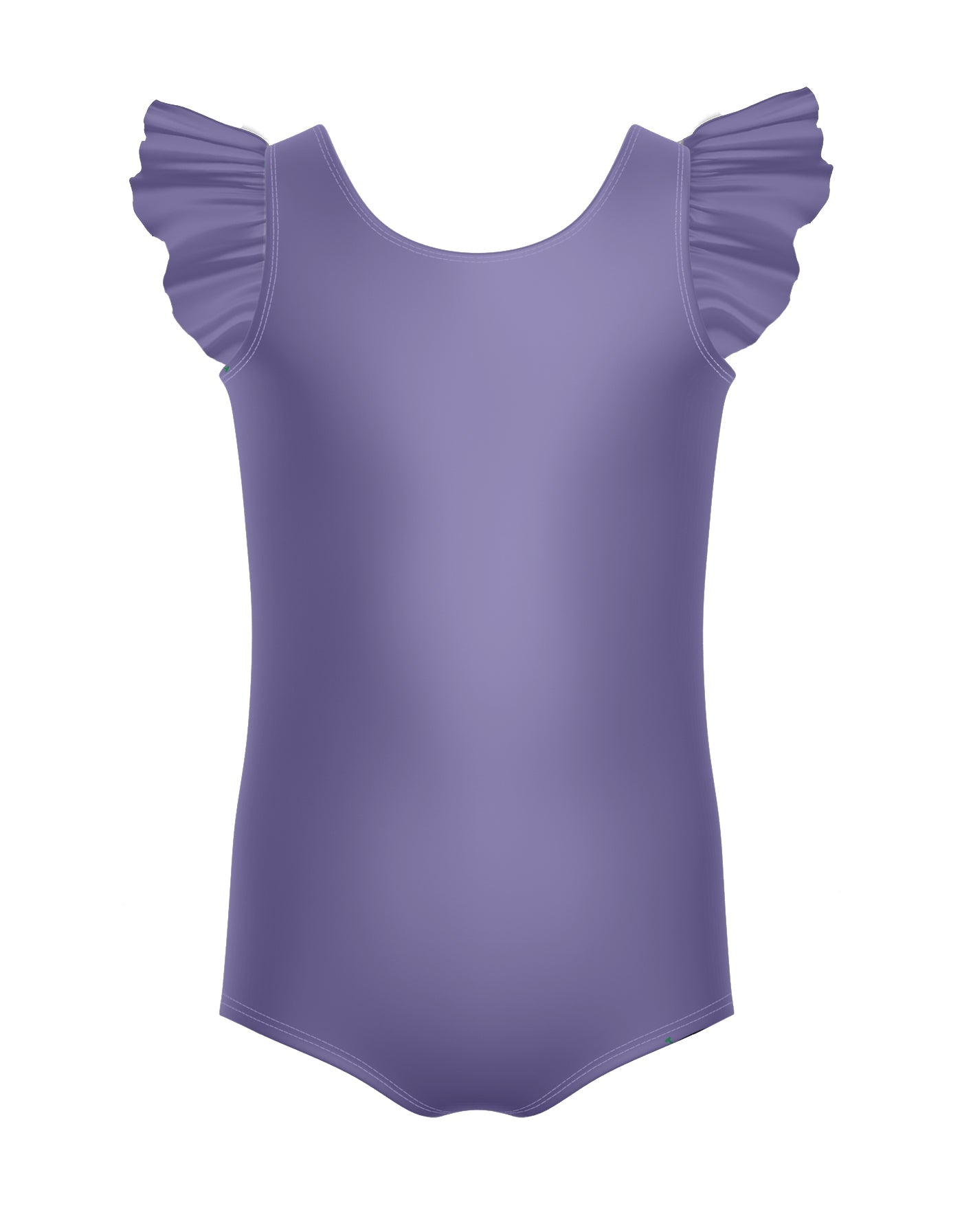 Solid Lycra Tank with Gather Sleeve Leotard