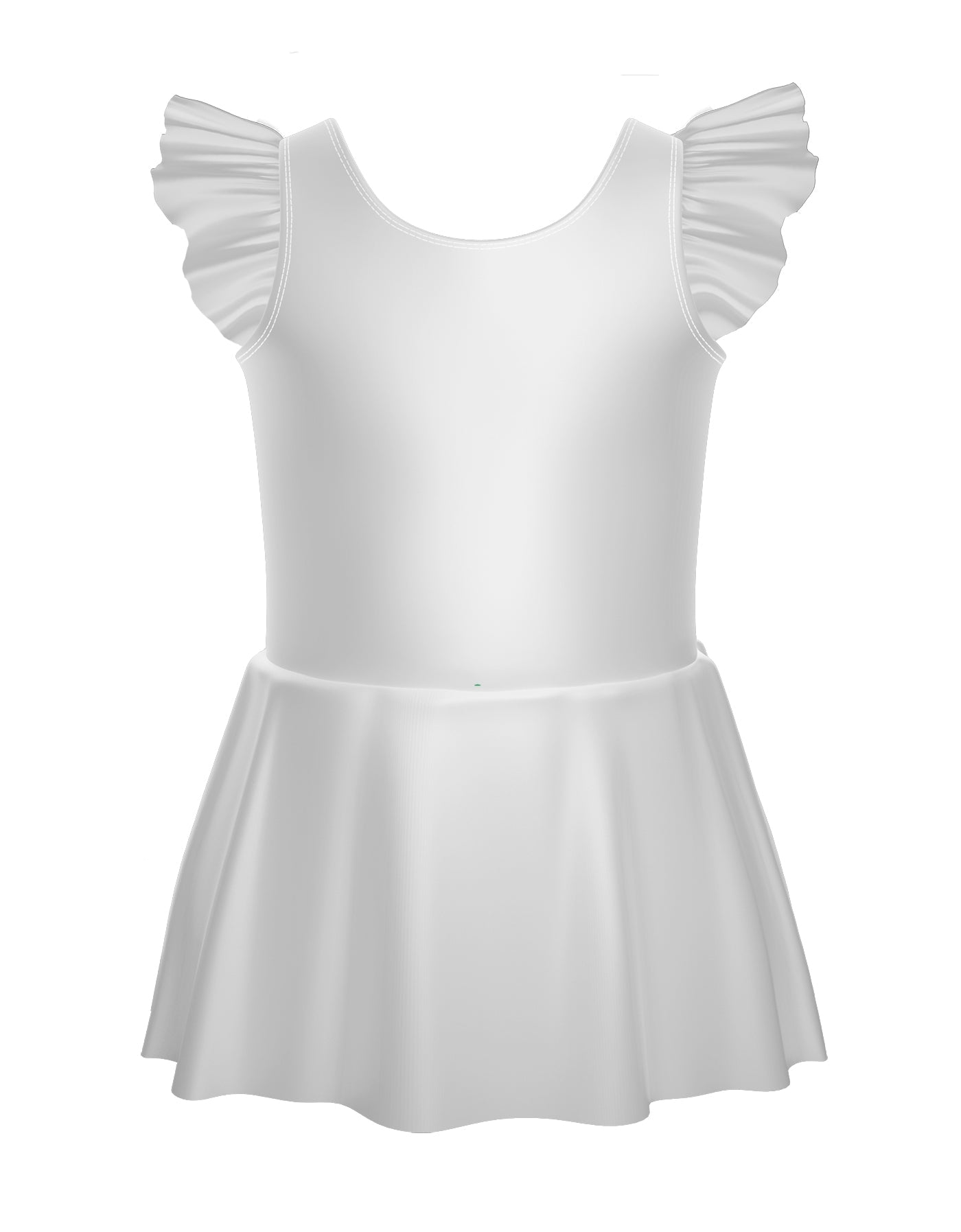 Solid Lycra Tank with Gather Sleeve Dress