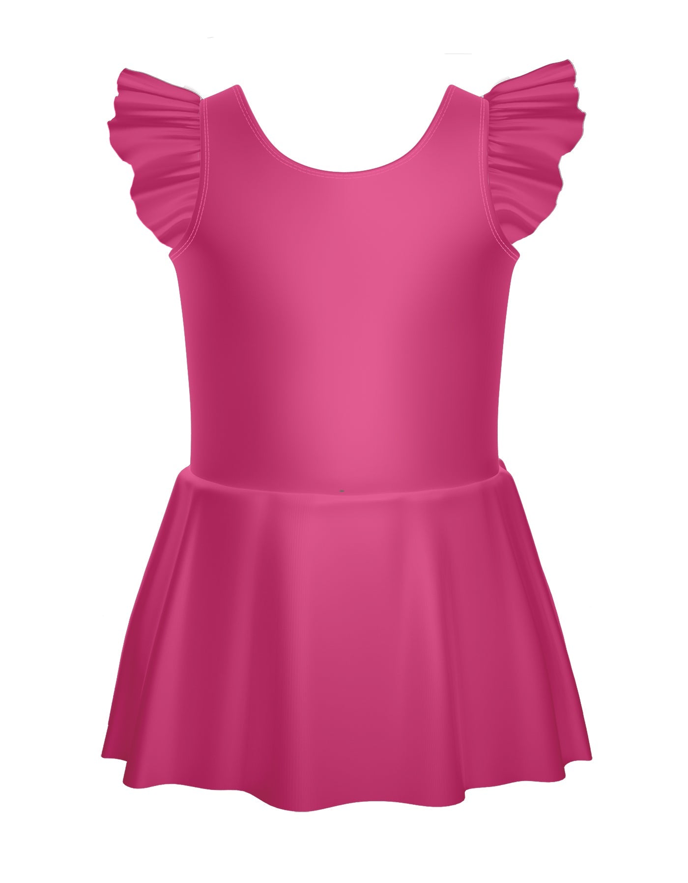 Solid Lycra Tank with Gather Sleeve Dress