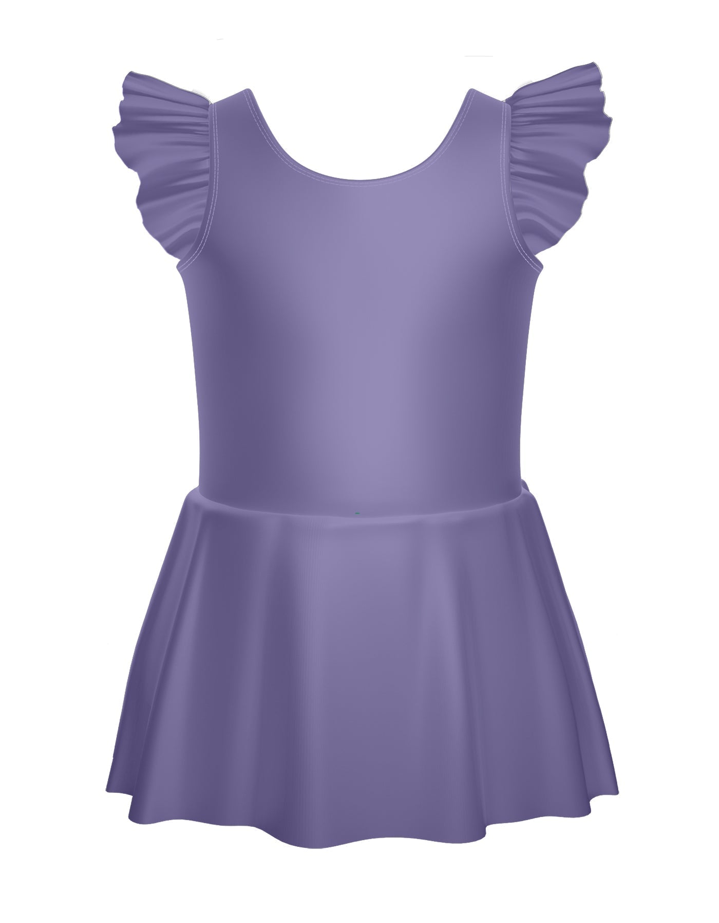 Solid Lycra Tank with Gather Sleeve Dress