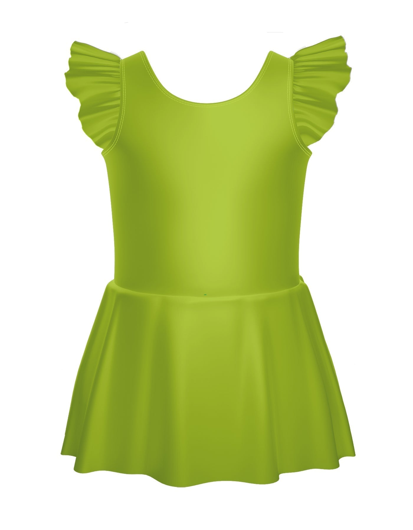 Solid Lycra Tank with Gather Sleeve Dress