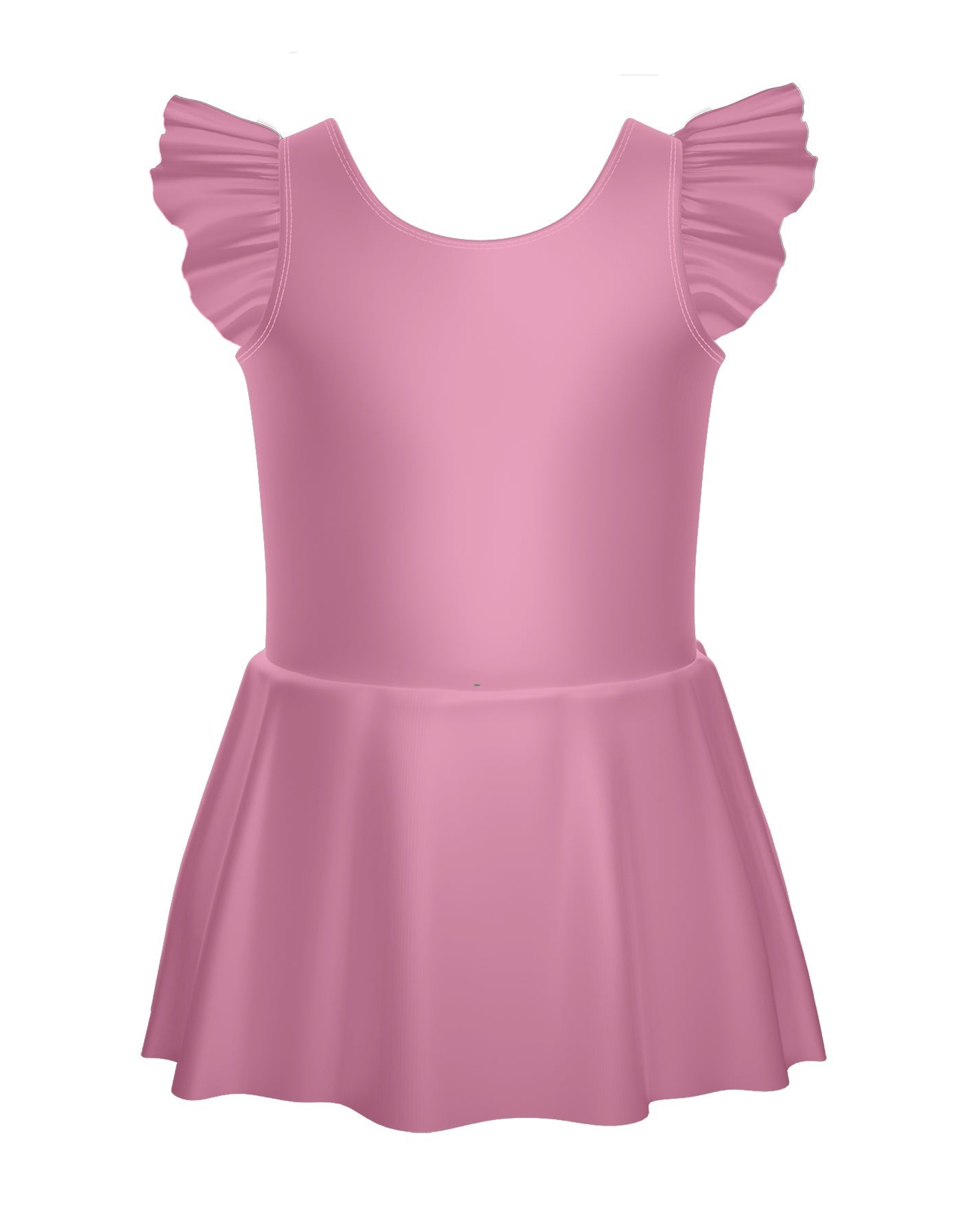 Solid Lycra Tank with Gather Sleeve Dress