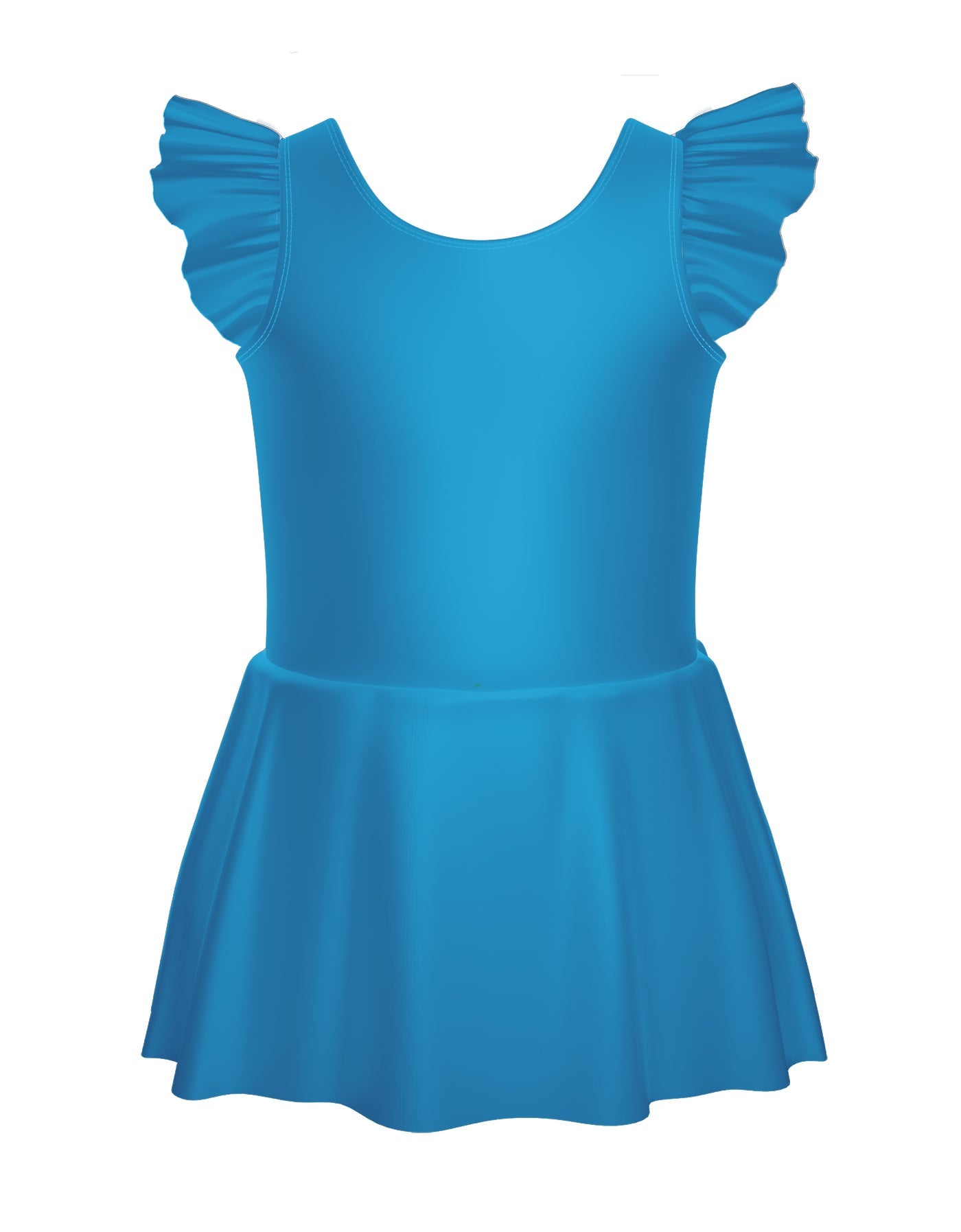 Solid Lycra Tank with Gather Sleeve Dress