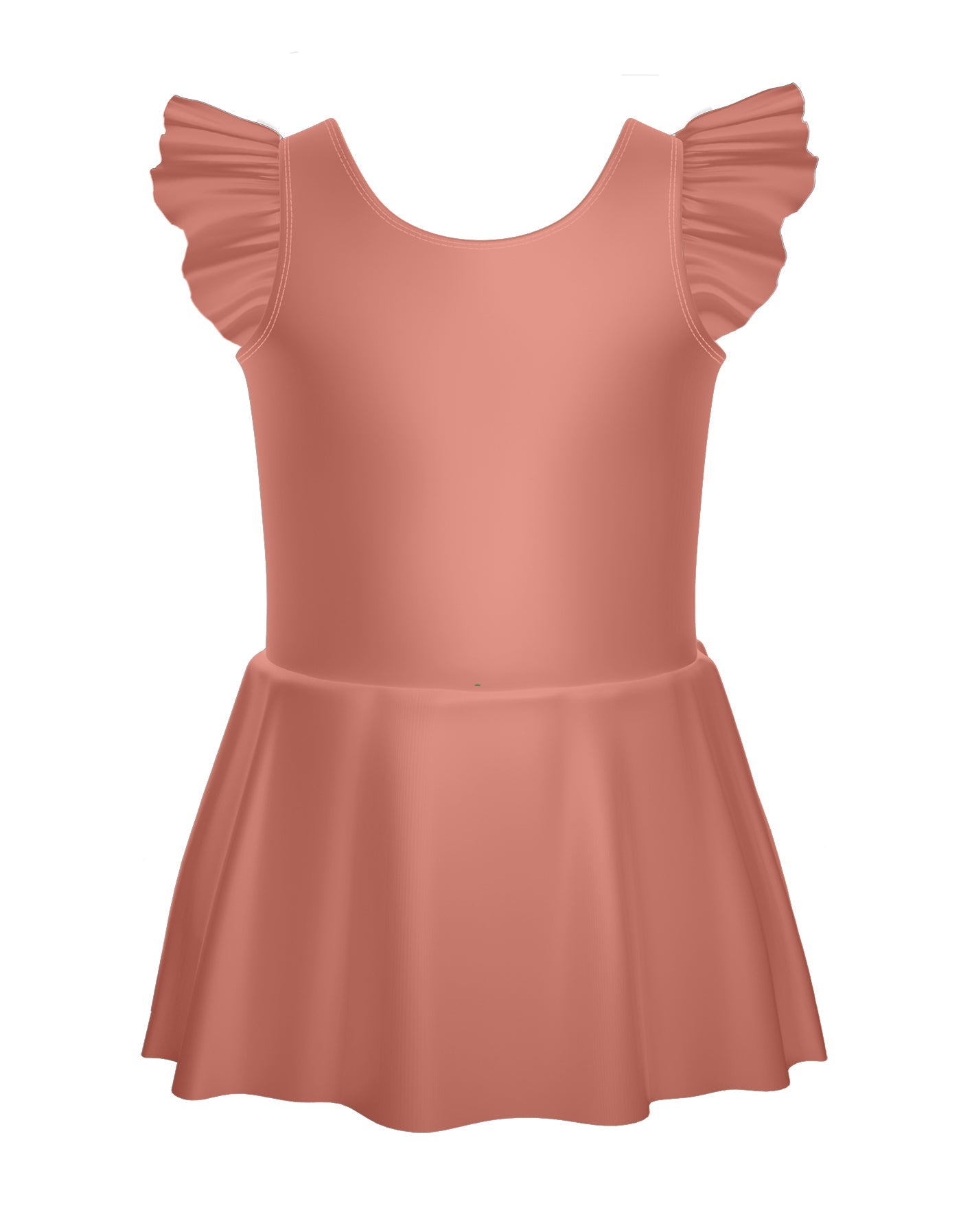 Solid Lycra Tank with Gather Sleeve Dress