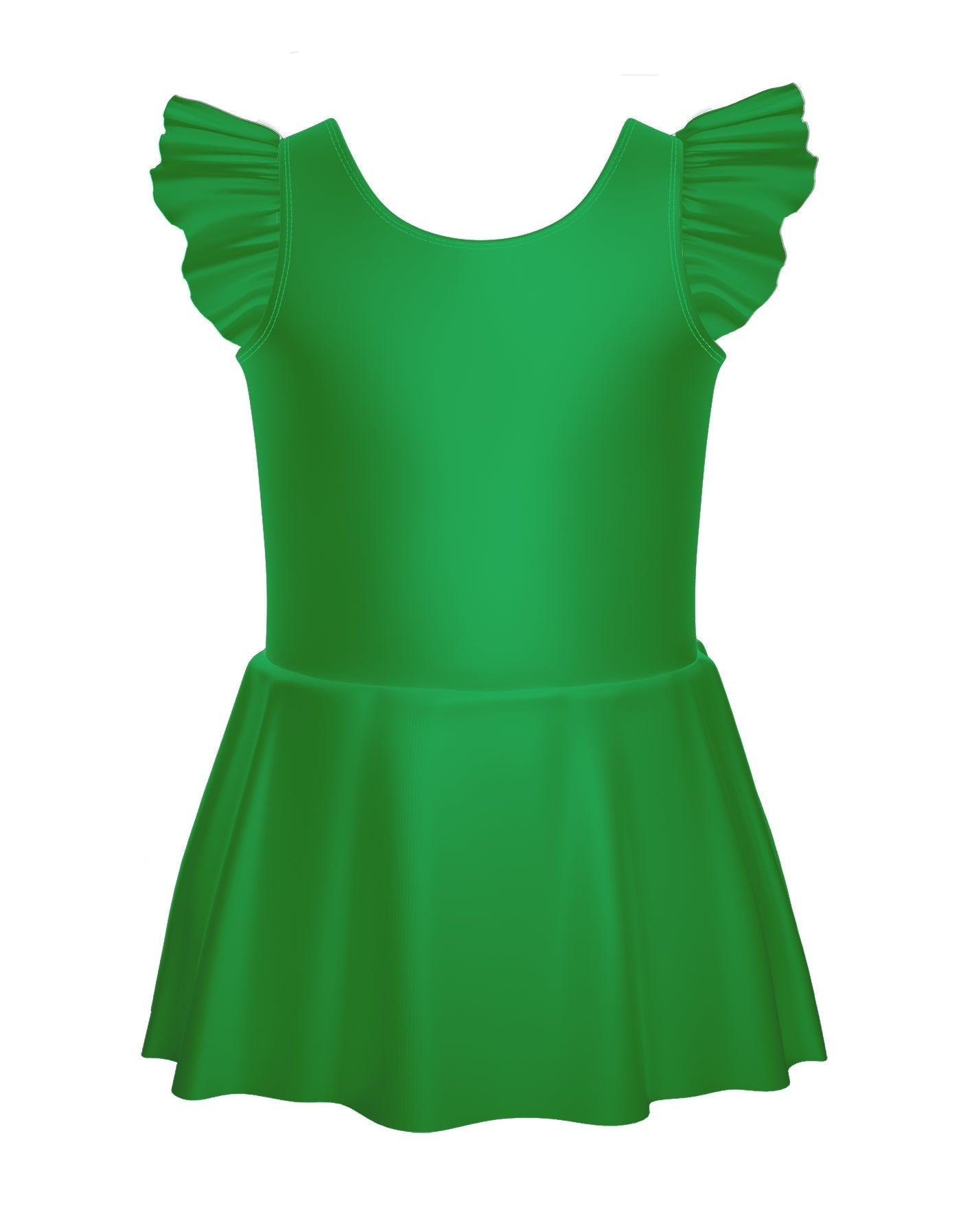 Solid Lycra Tank with Gather Sleeve Dress
