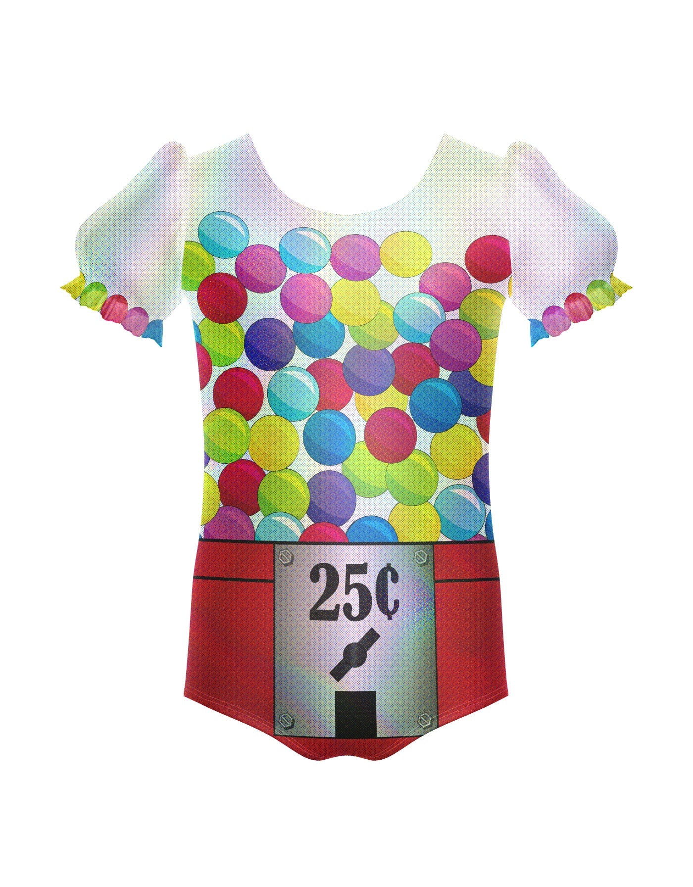 Gumballs Puff Sleeve Leotard Hologram
