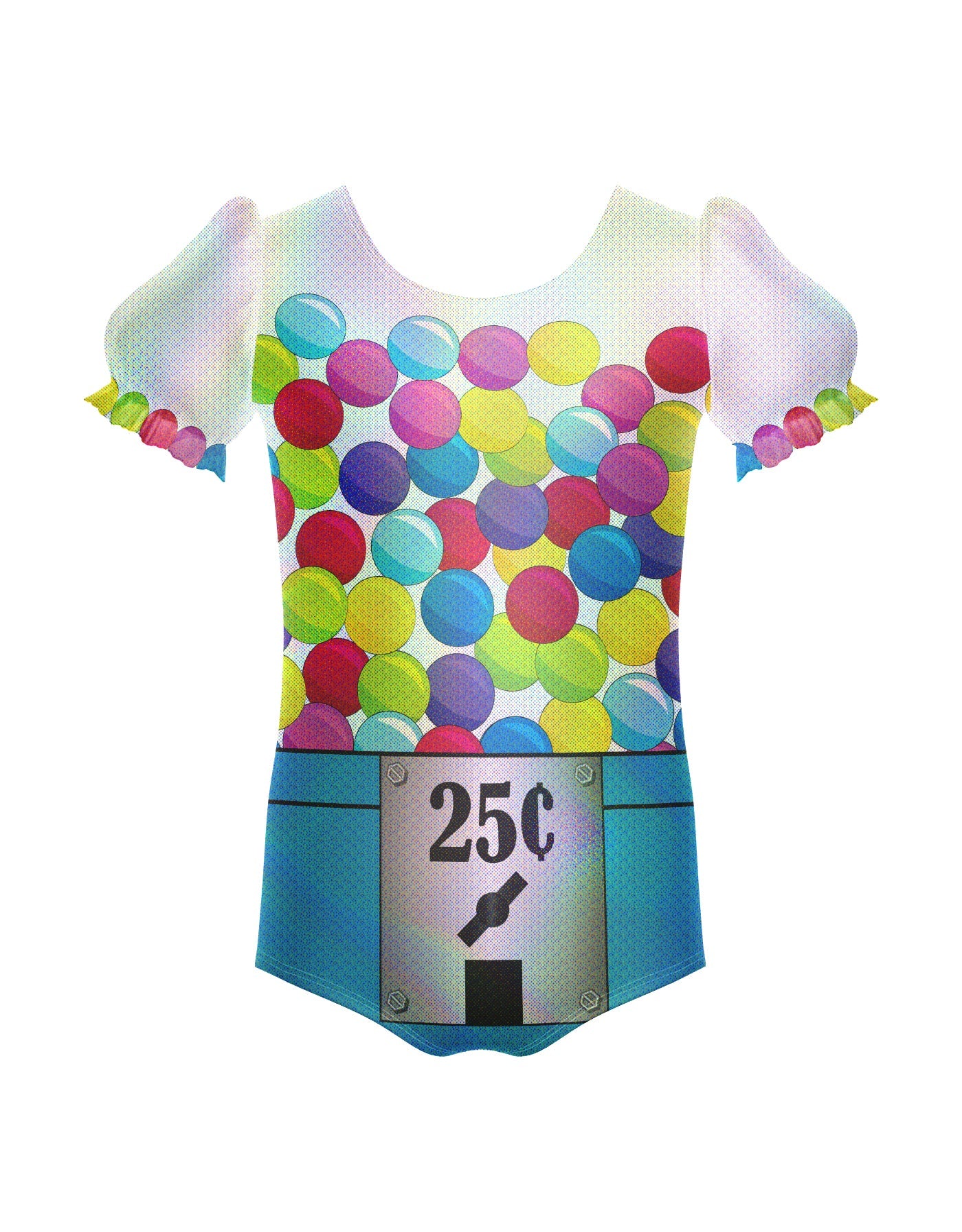 Gumballs Puff Sleeve Leotard Hologram
