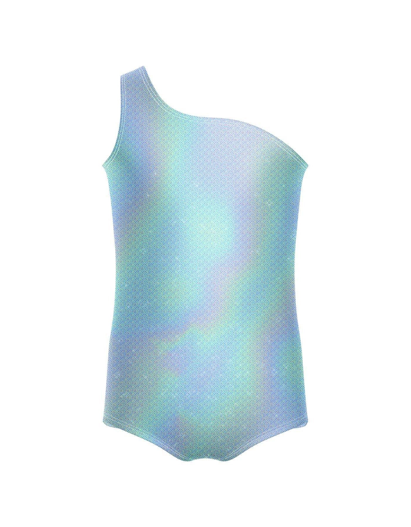 Solid Hologram One Shoulder Leotard