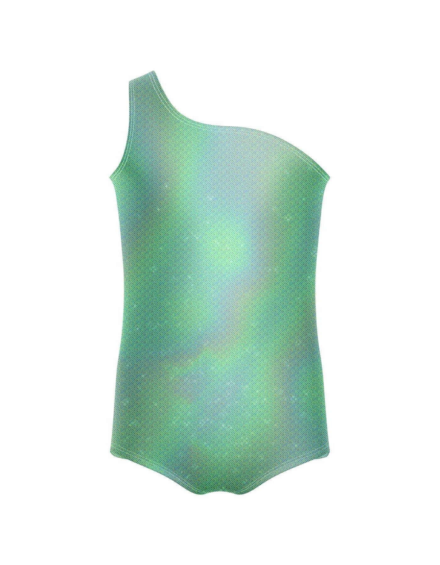 Solid Hologram One Shoulder Leotard