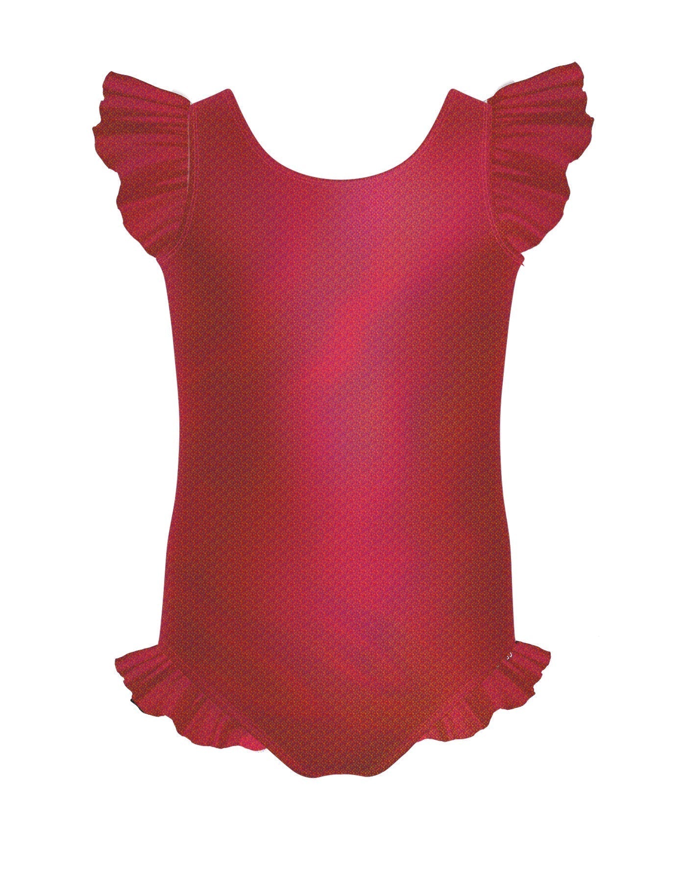 Solid Hologram Tank with Gather Sleeve and Leg Leotard