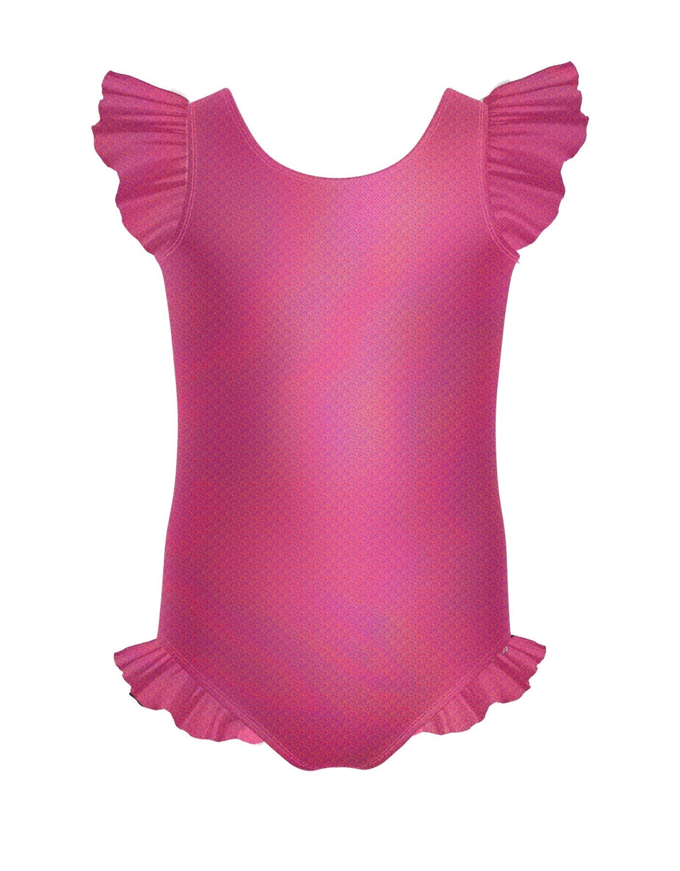 Solid Hologram Tank with Gather Sleeve and Leg Leotard