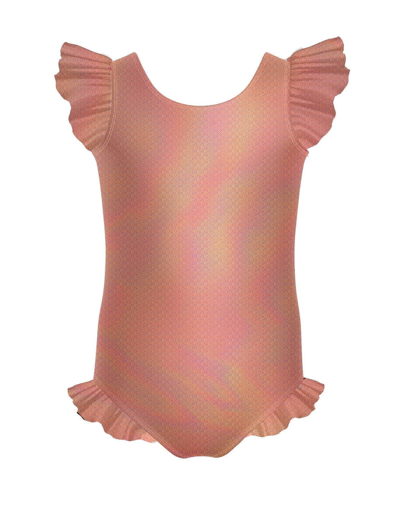 Solid Hologram Tank with Gather Sleeve and Leg Leotard