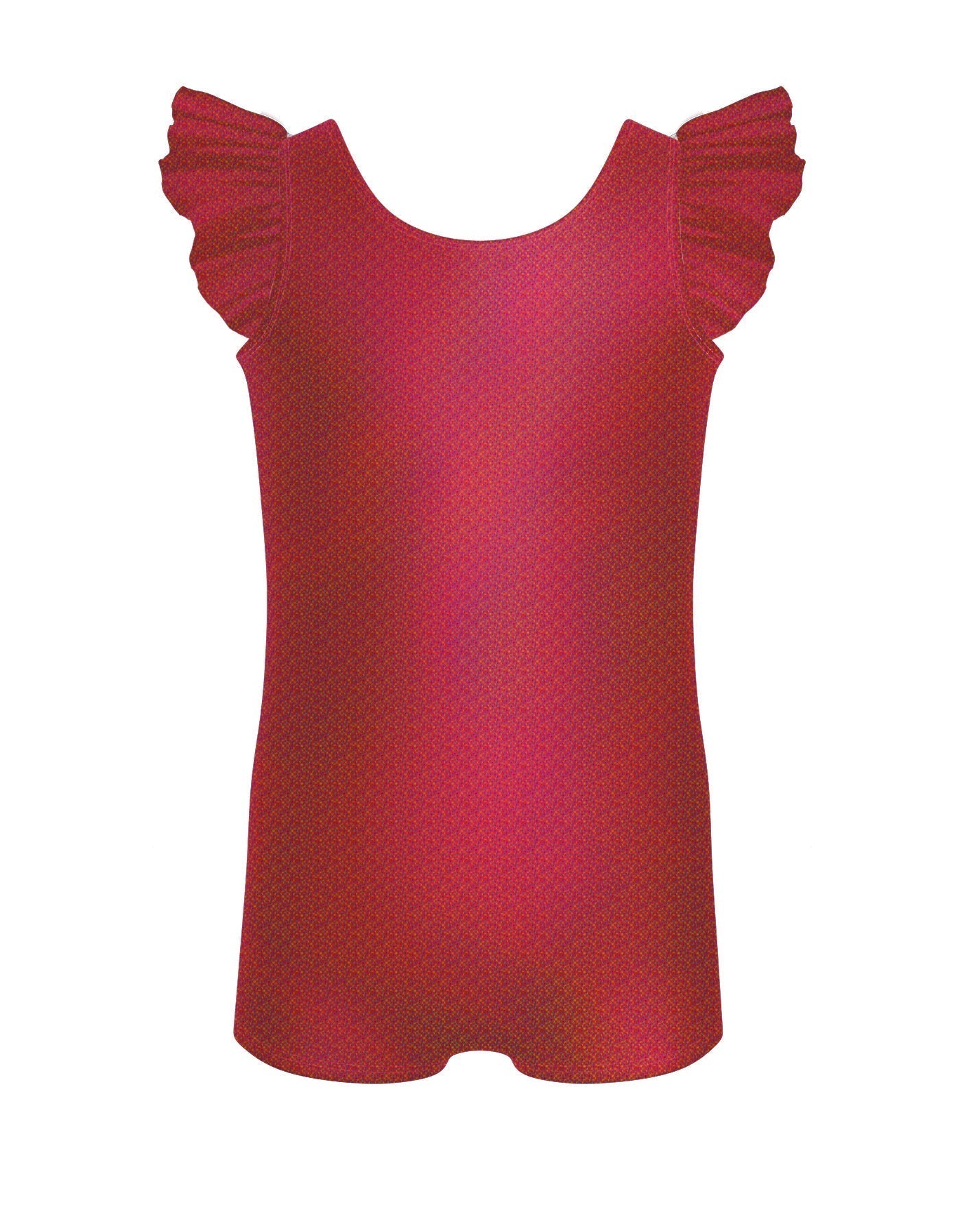 Solid Hologram Tank Biketard with Gather Sleeves