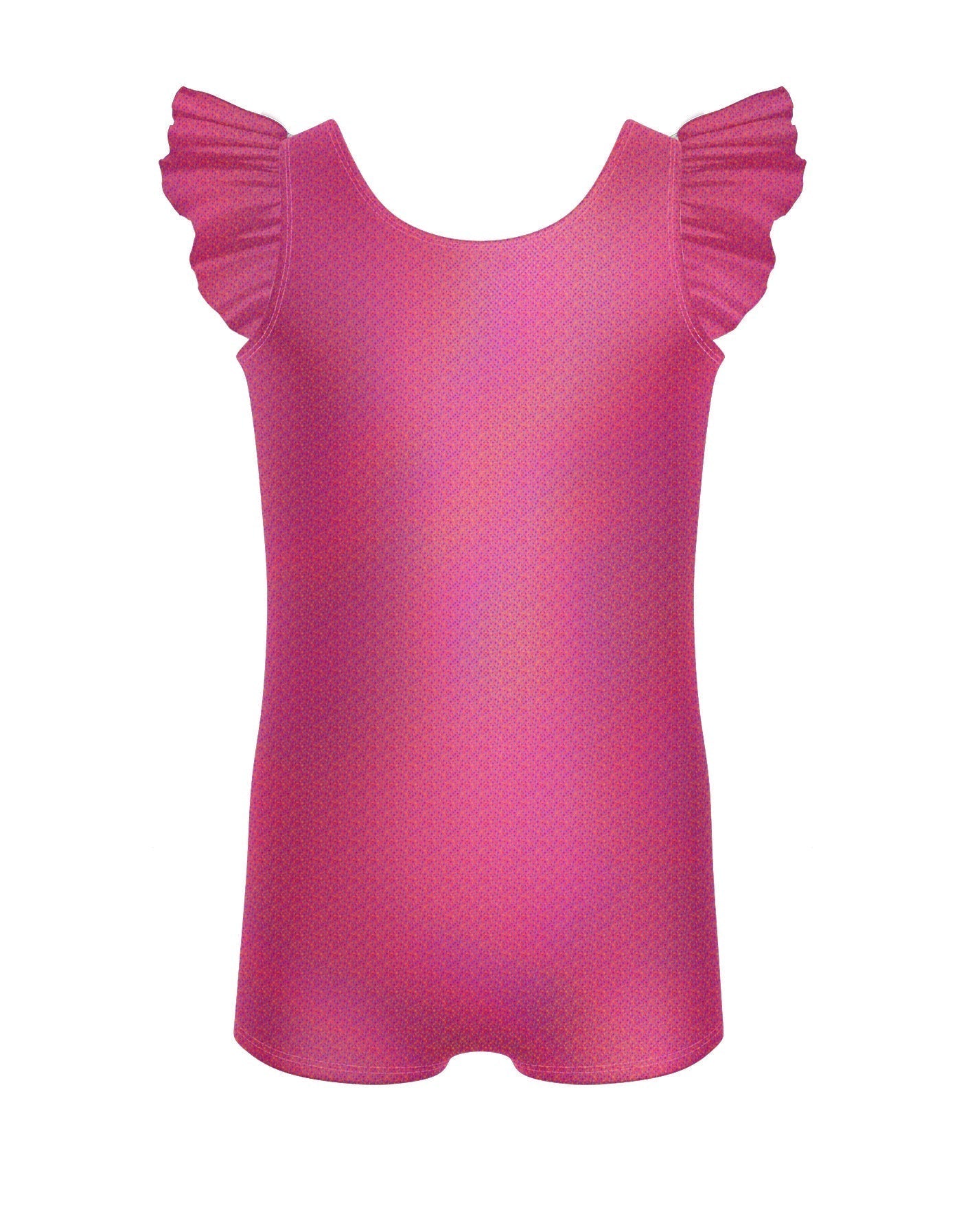 Solid Hologram Tank Biketard with Gather Sleeves
