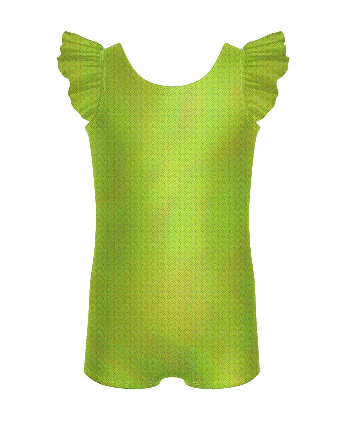 Solid Hologram Tank Biketard with Gather Sleeves