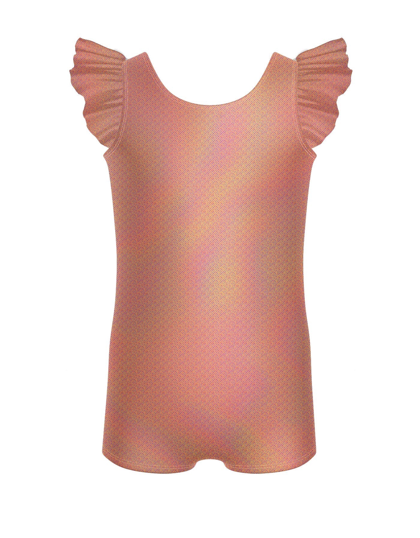 Solid Hologram Tank Biketard with Gather Sleeves